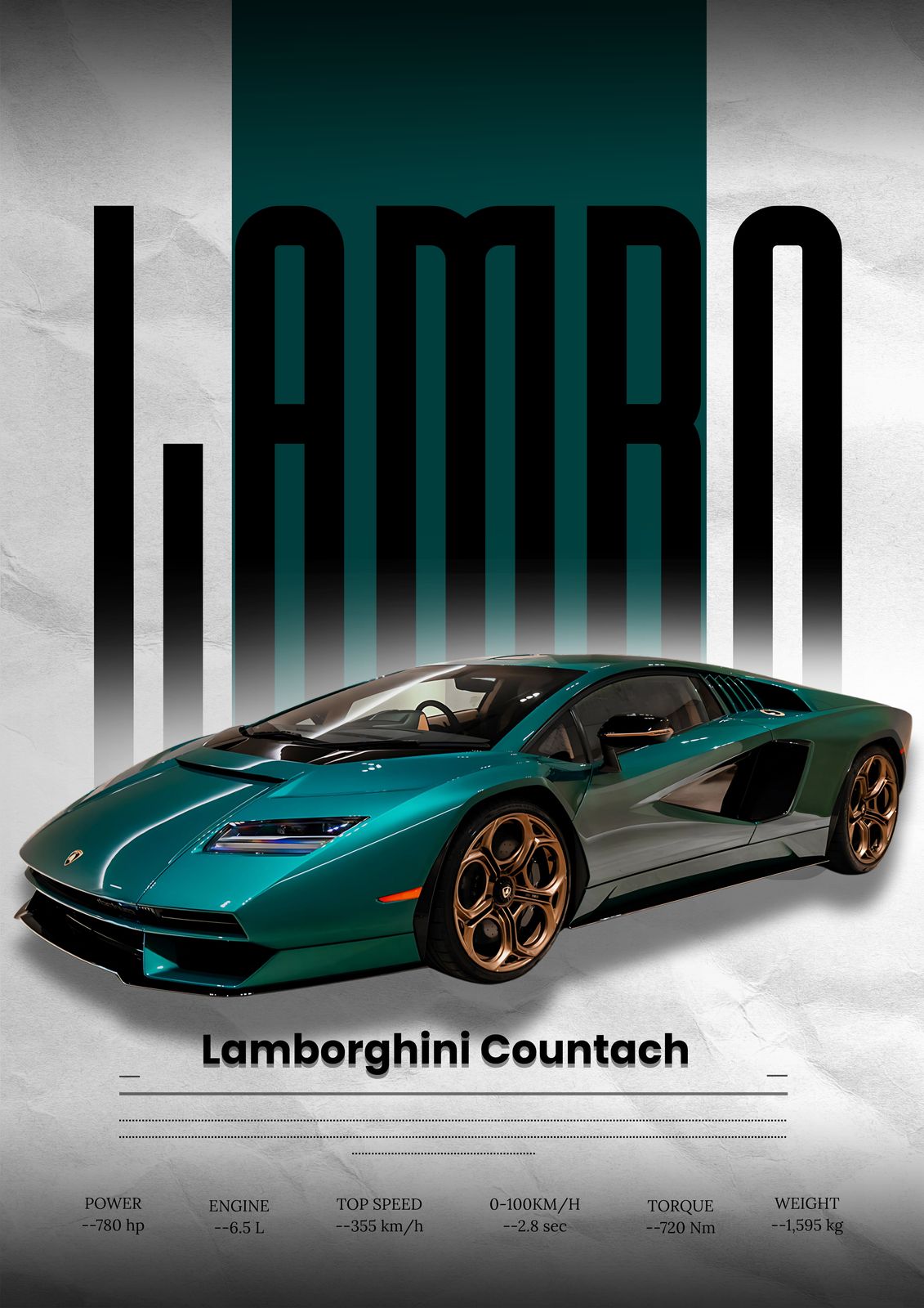 Poster - Lamborghini Countach