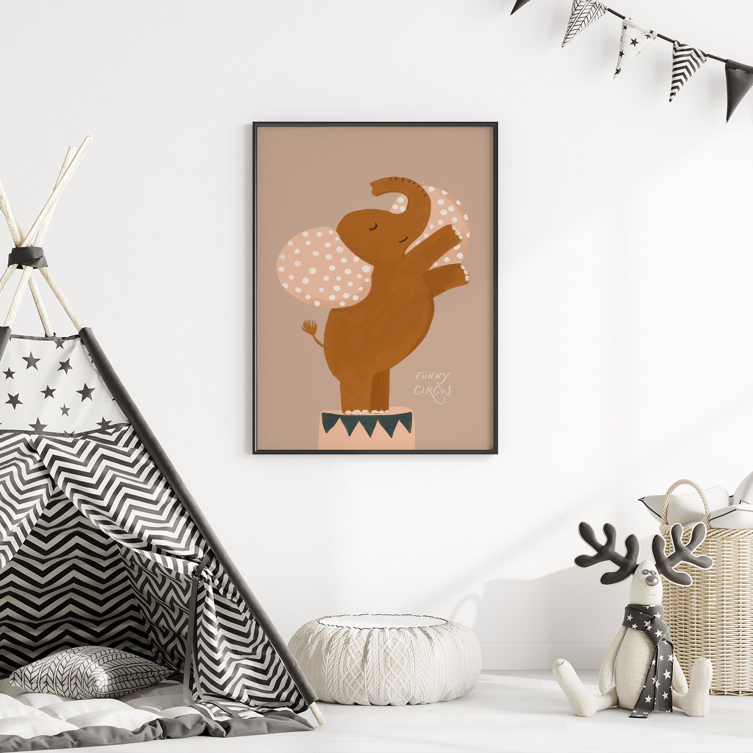 Poster - Rolig Cirkus Elefant