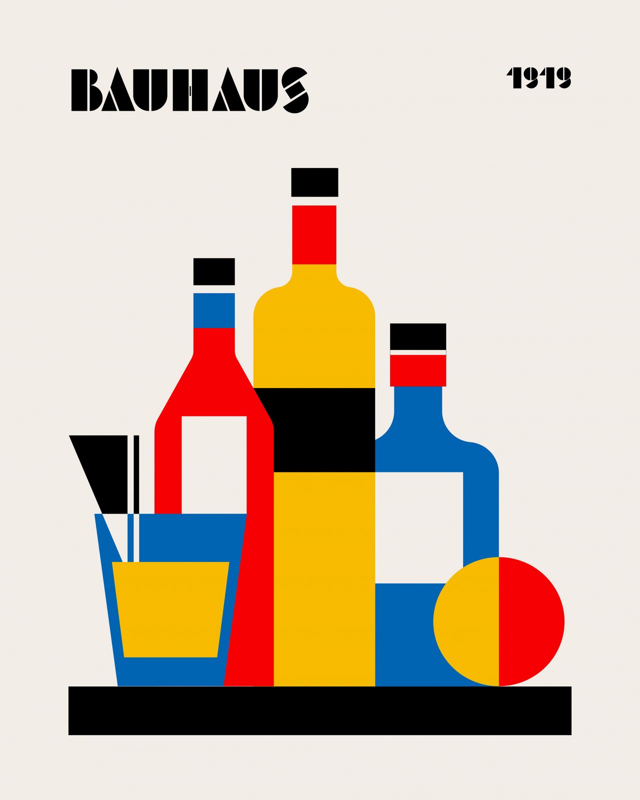 Poster - Bauhaus Flaskor