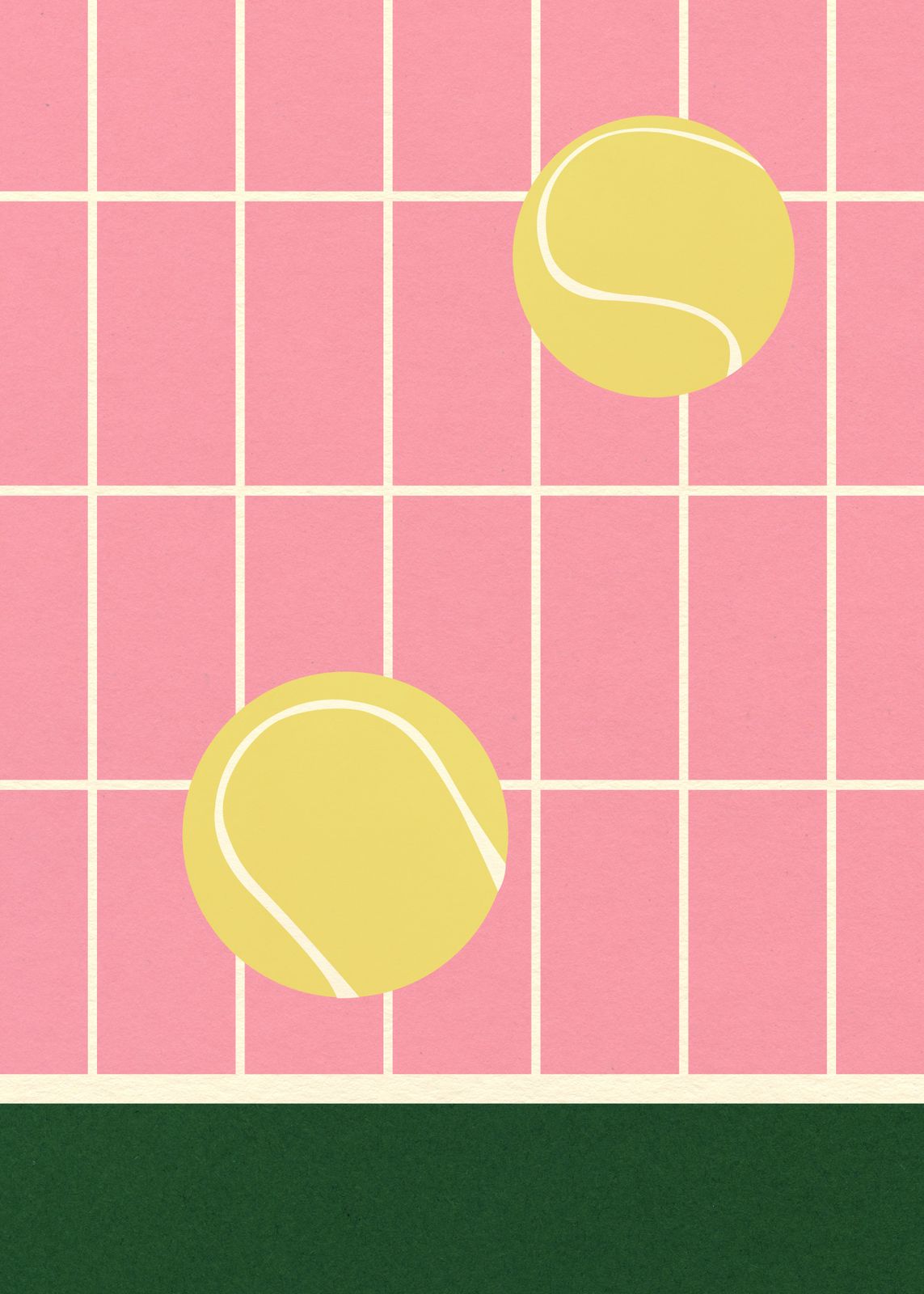 Affisch - Tenniscourt Design