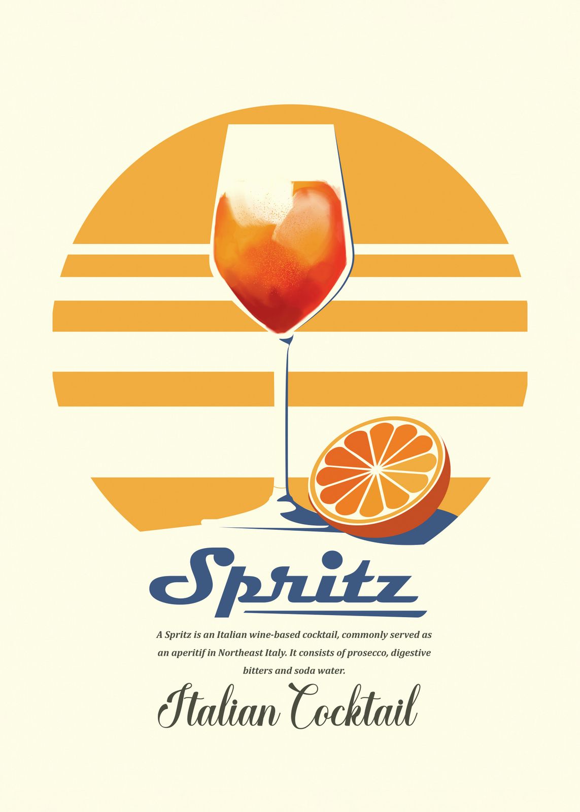 Poster - Spritz Italiensk Cocktail