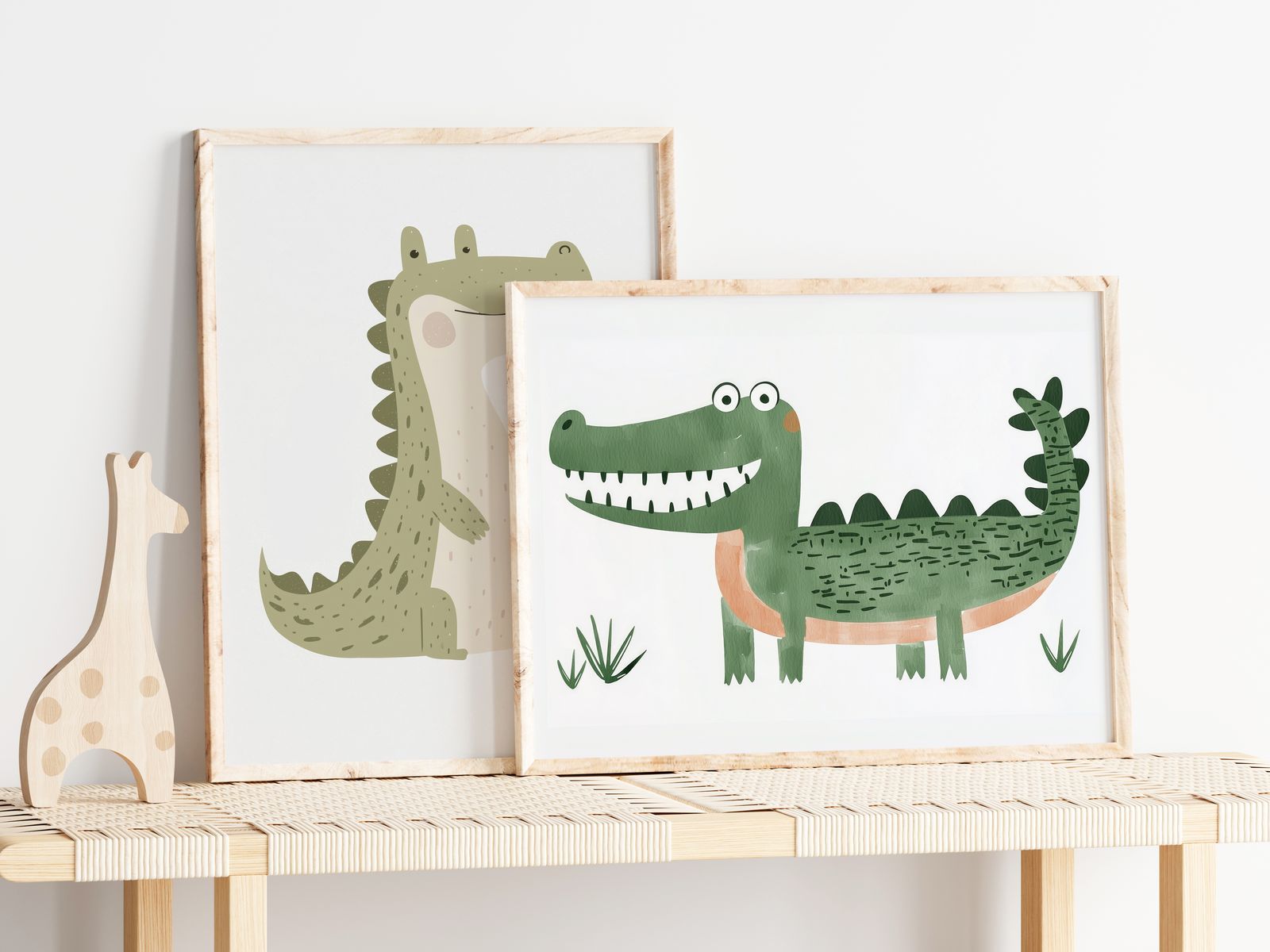 Poster - Söt Krokodil Set / Set av 2