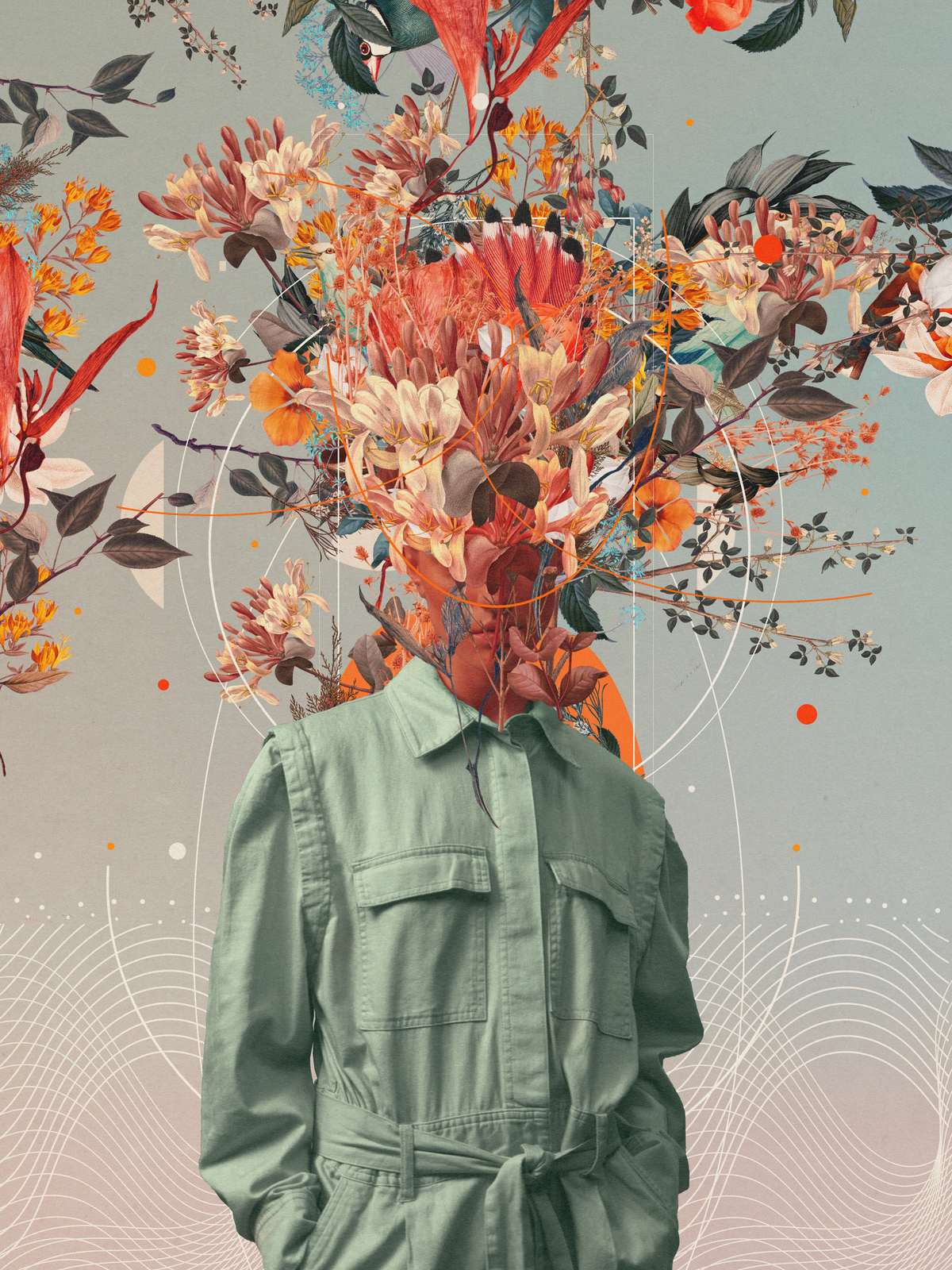 Poster - Surrealistisk Blomsterkonst