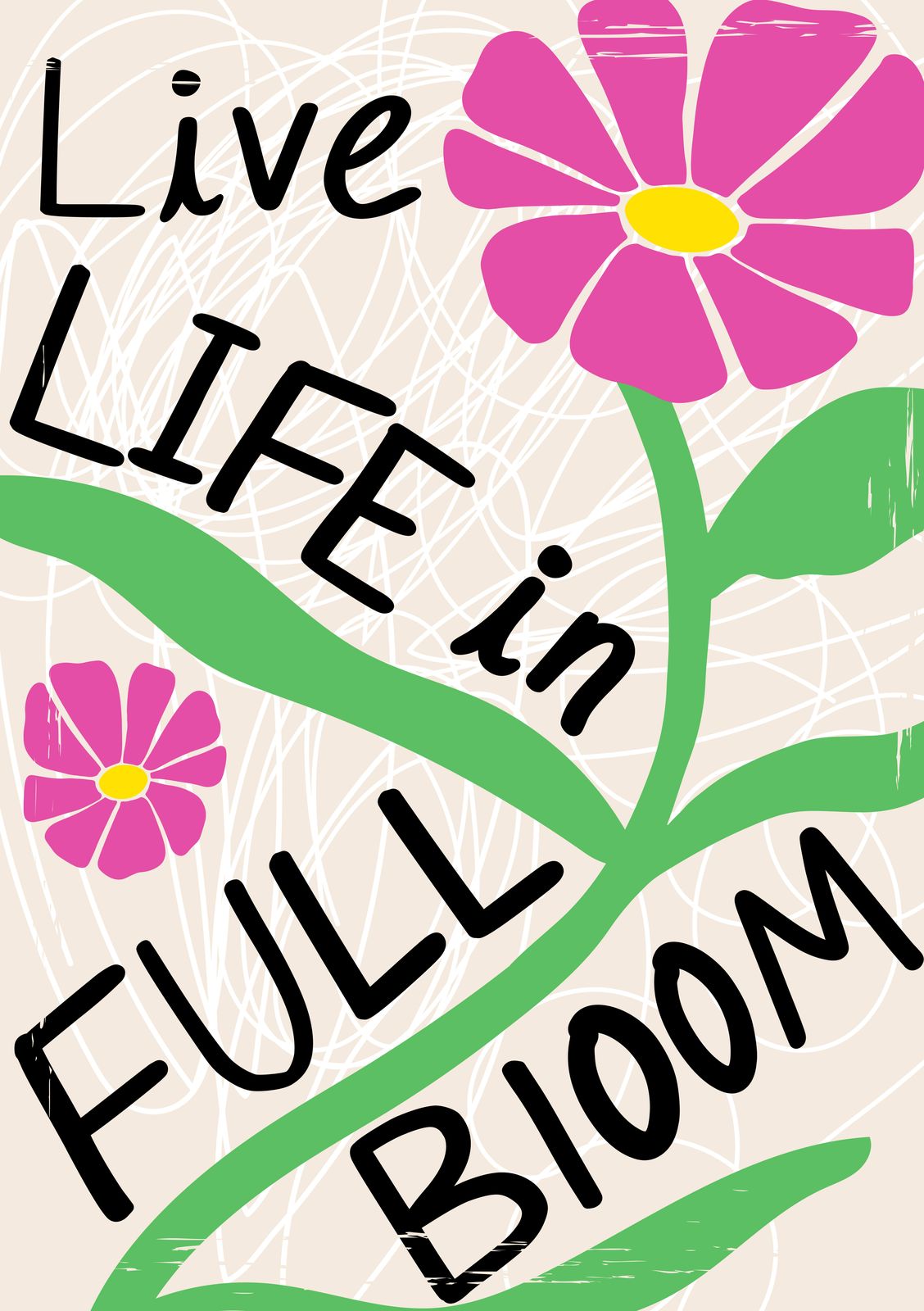 Poster - Lev livet i full blom