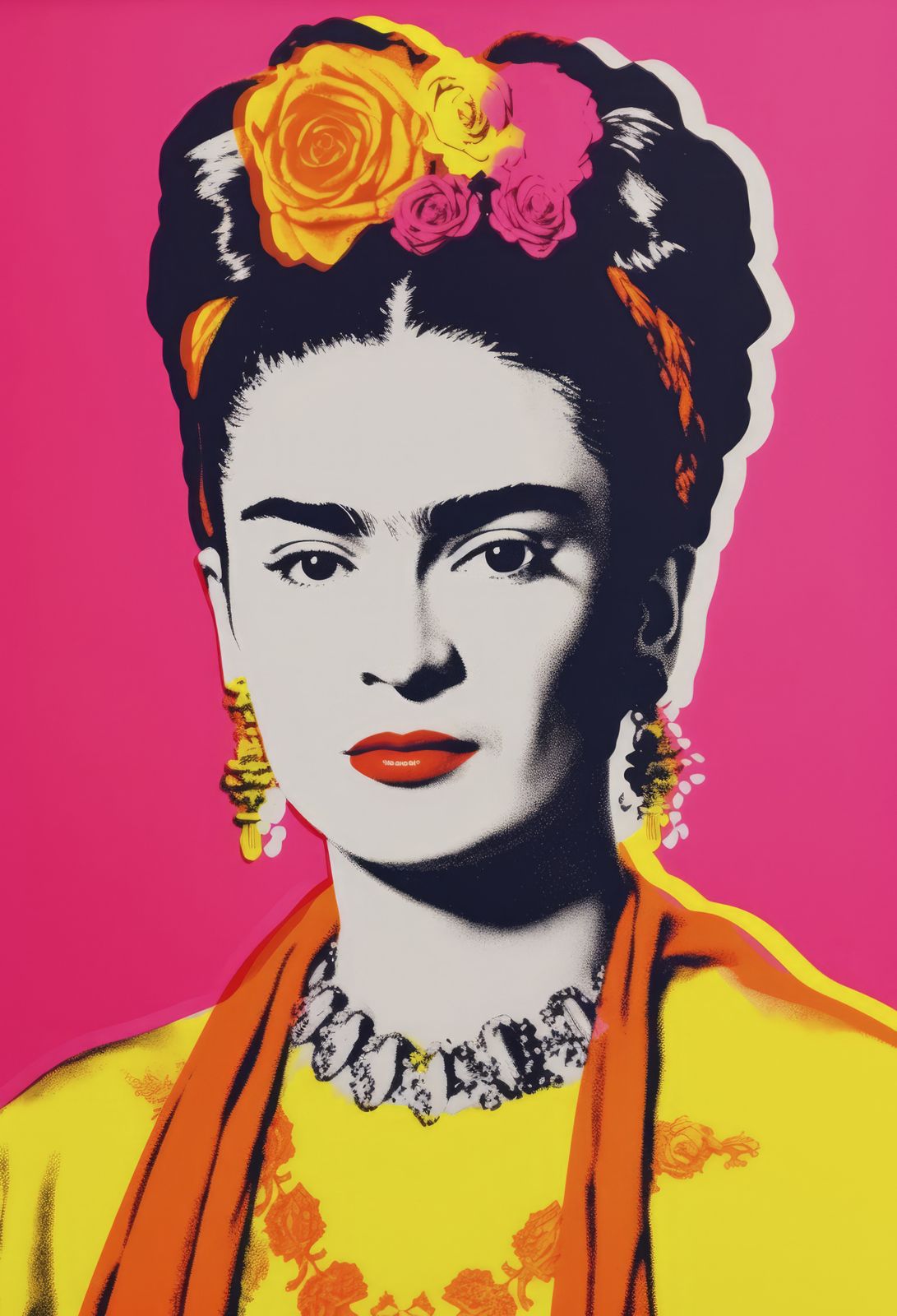 Affisch - Popkonst Frida Kahlo