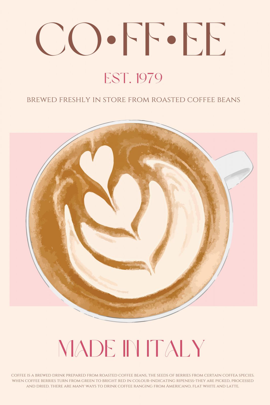 Poster - Kaffekonst Tryck