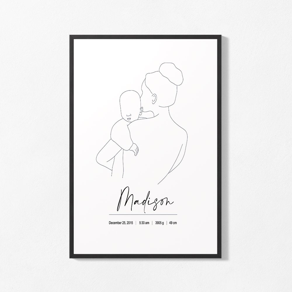 Personlig Poster - Minimalistisk Födelsedesign