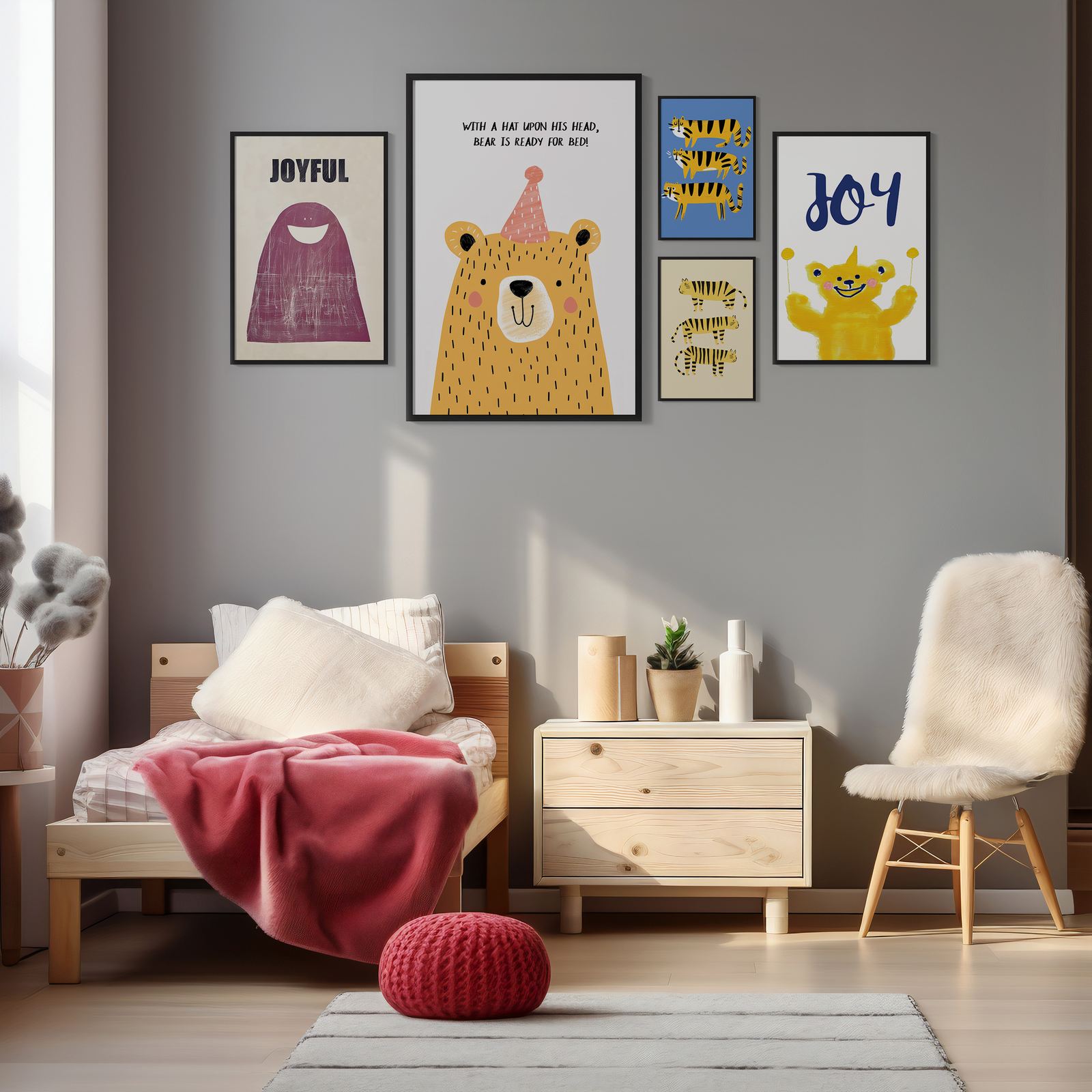 Poster - Glad björn och vänner / Set of 5