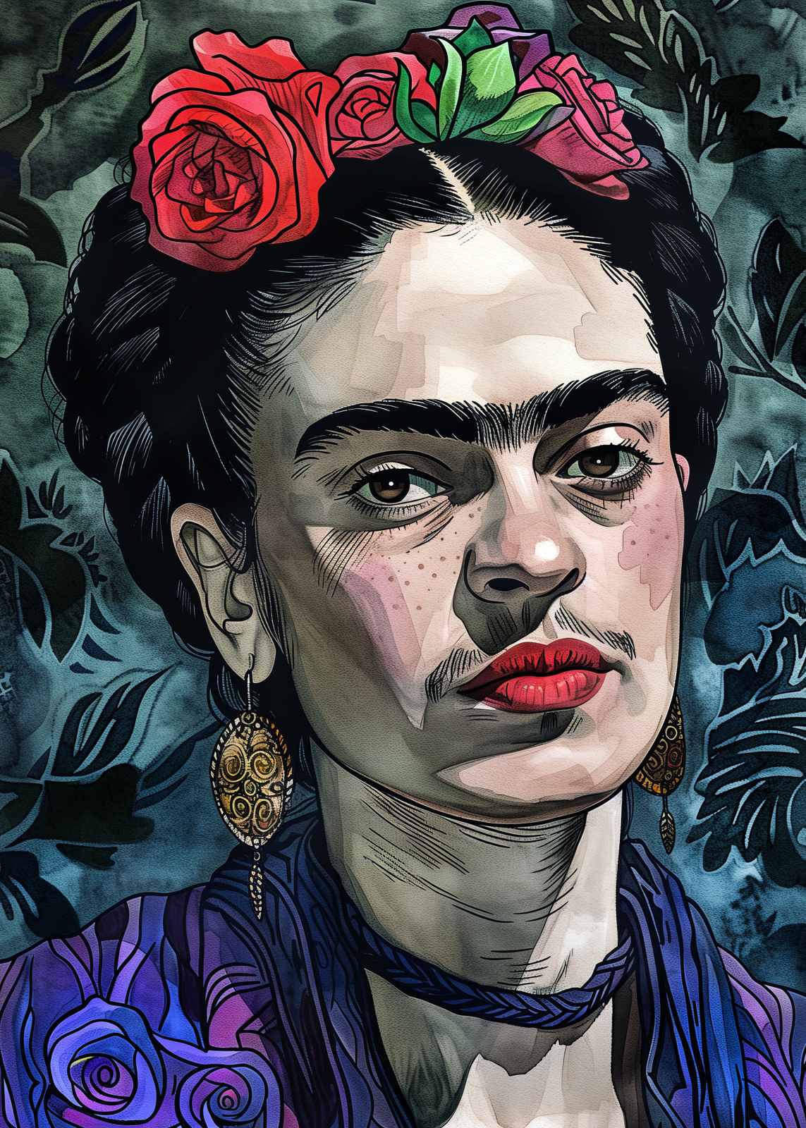 Affisch - Frida Kahlo Konst