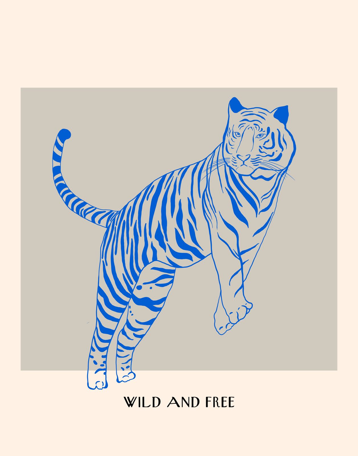 Poster - Vild och Fri Tiger