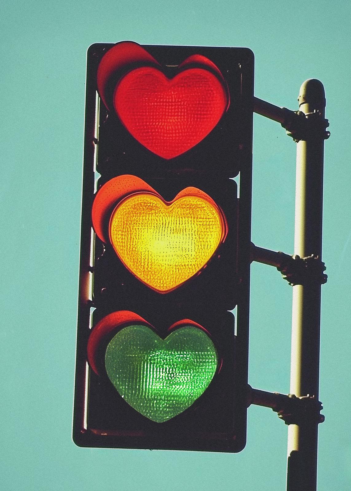 Poster - Trafikljus Hjärta