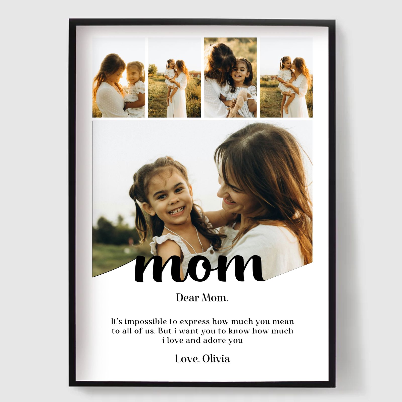 Personlig Poster - Mors Dags Fotokollage