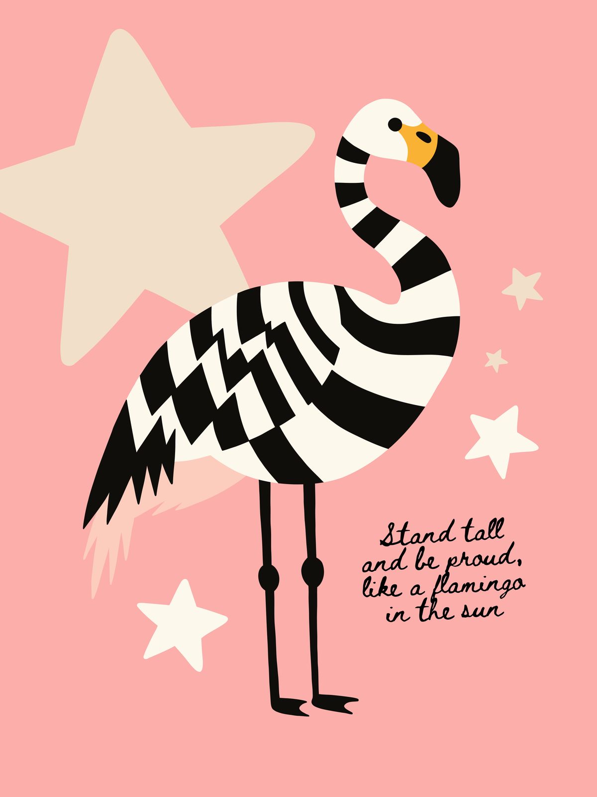Poster - Flamingo i Solen
