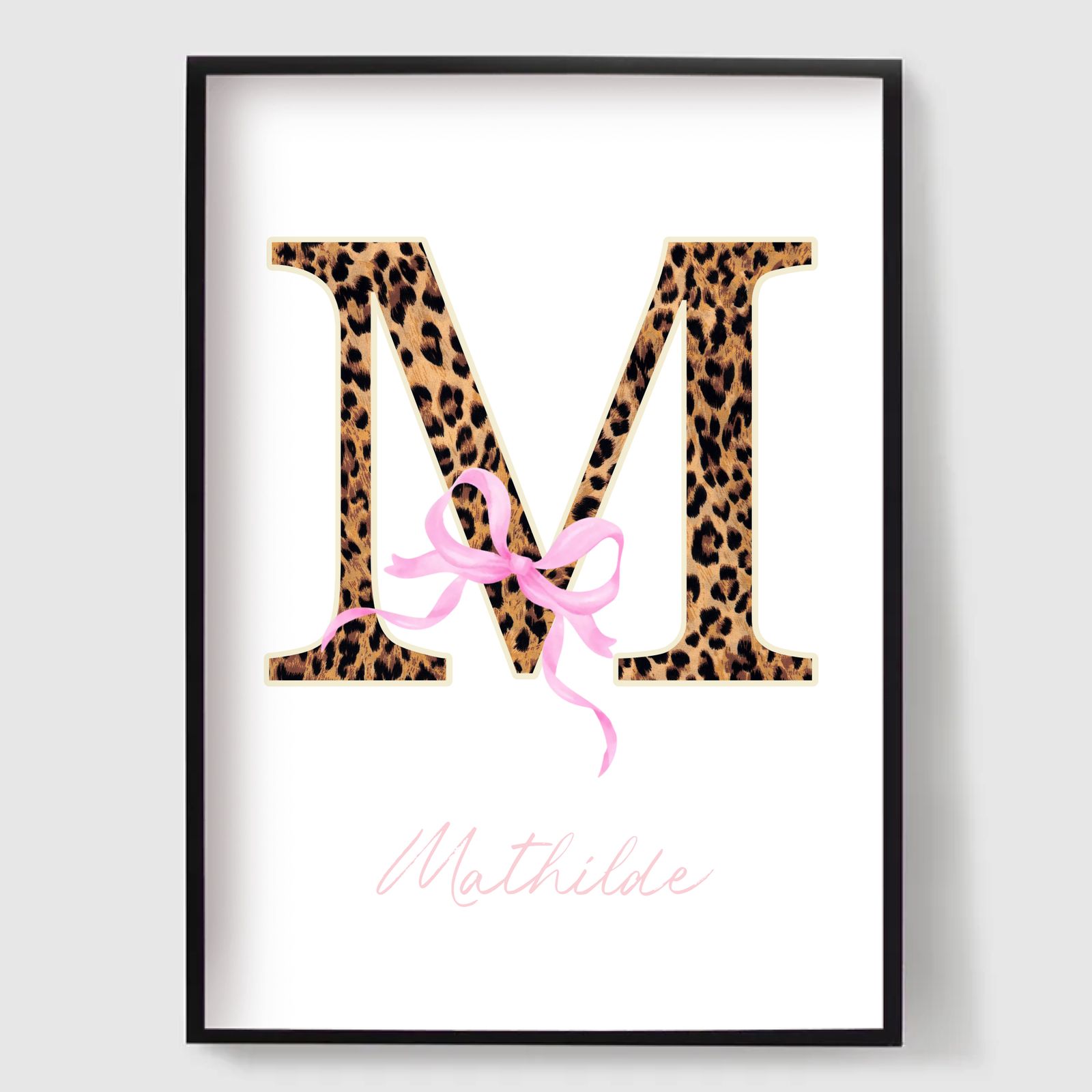 Personlig Poster - Anpassat Namn Leopard Stil
