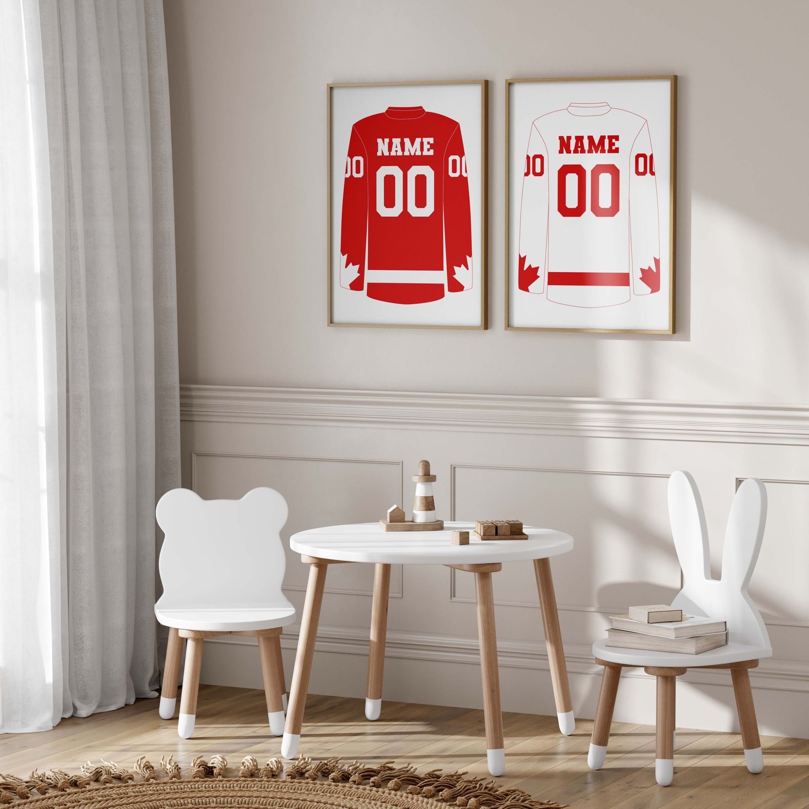 Personlig Poster - Hockeytröja / Set om 2