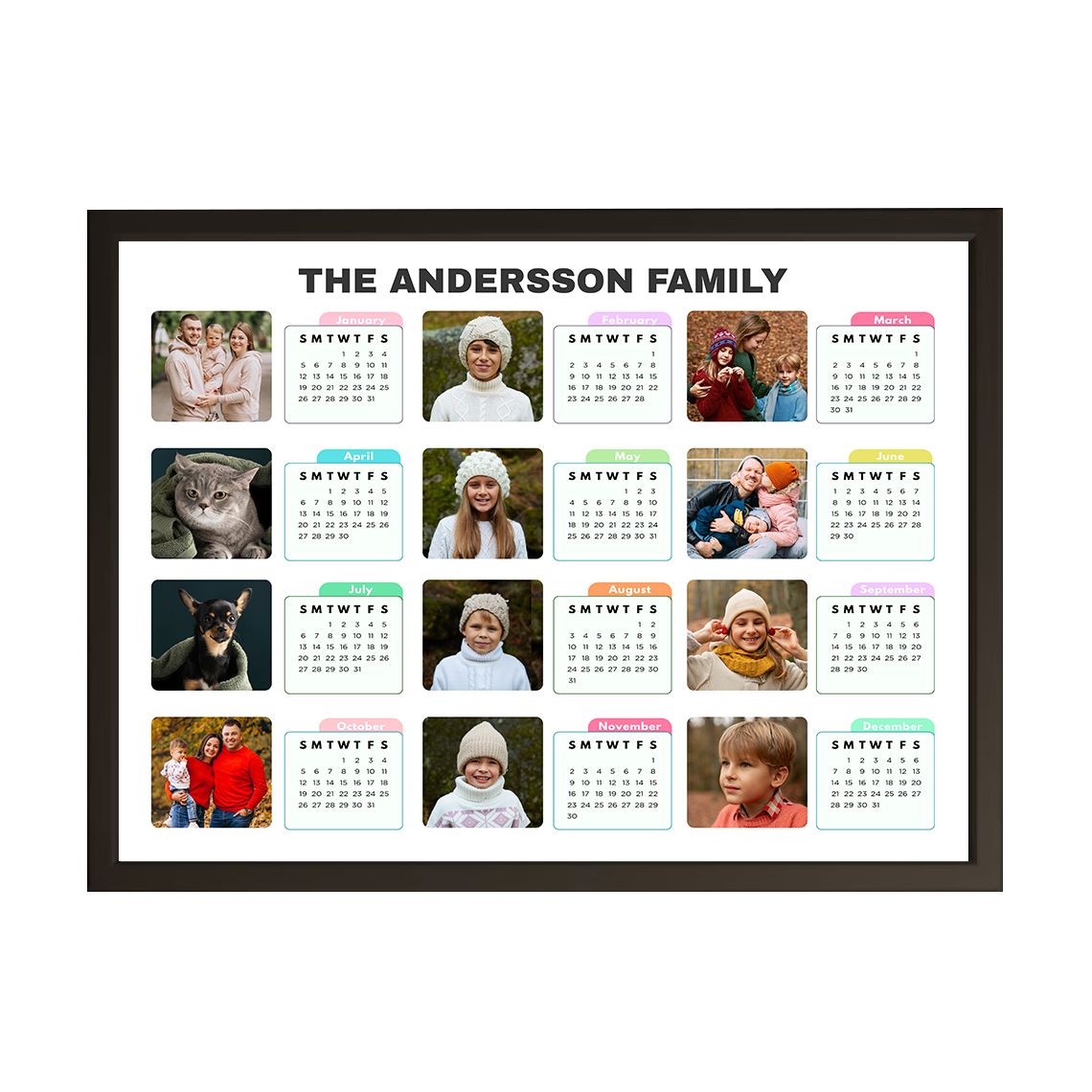 Personlig Poster - Familjekalender