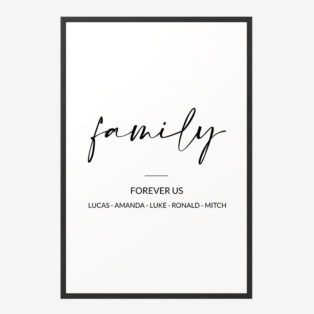 Personlig affisch - Familj för alltid