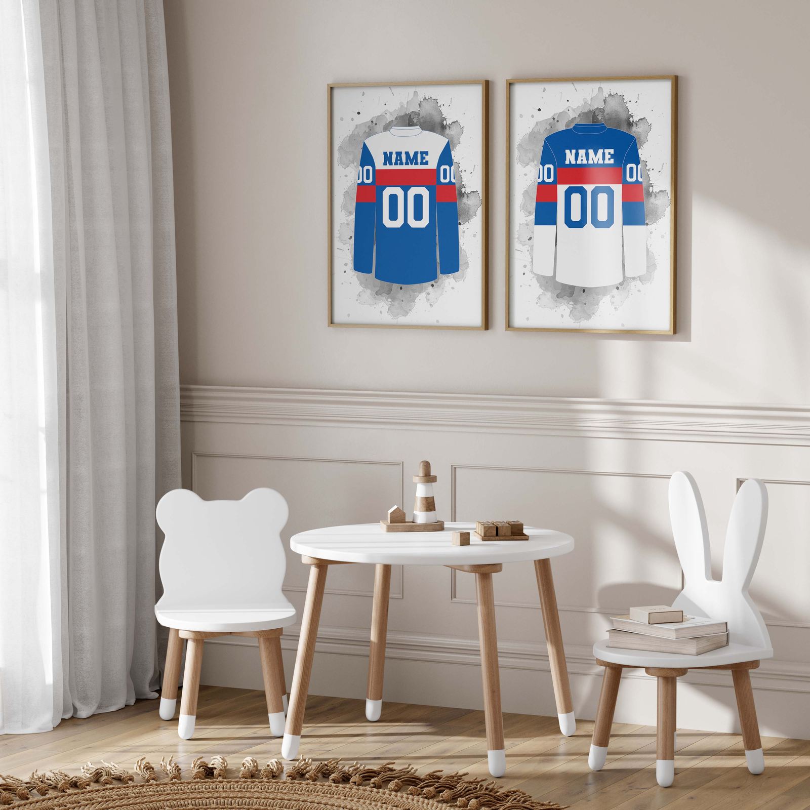 Personlig affisch - Sportströja / Set om 2