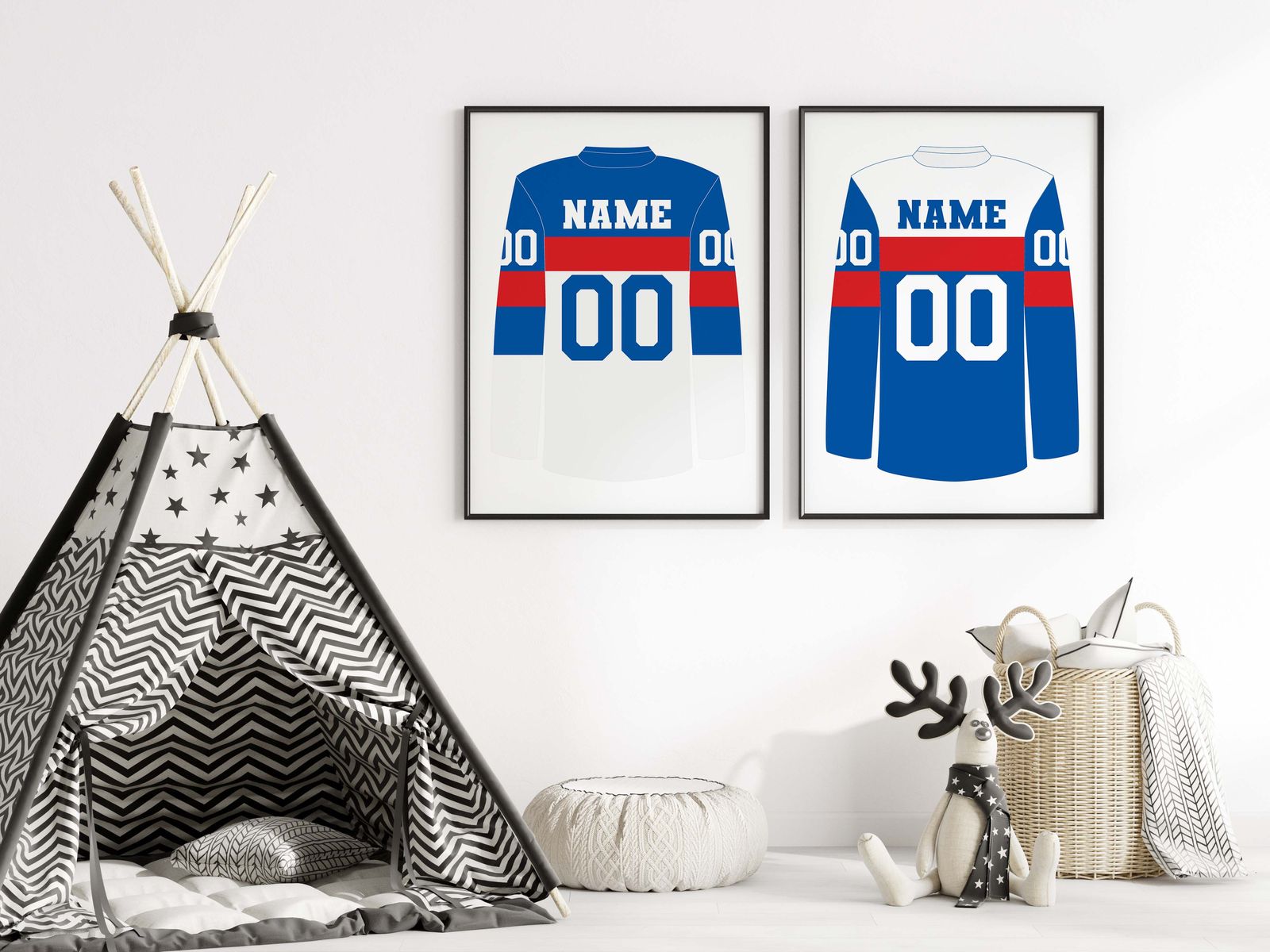 Personlig affisch - Hockeytröja / Set om 2