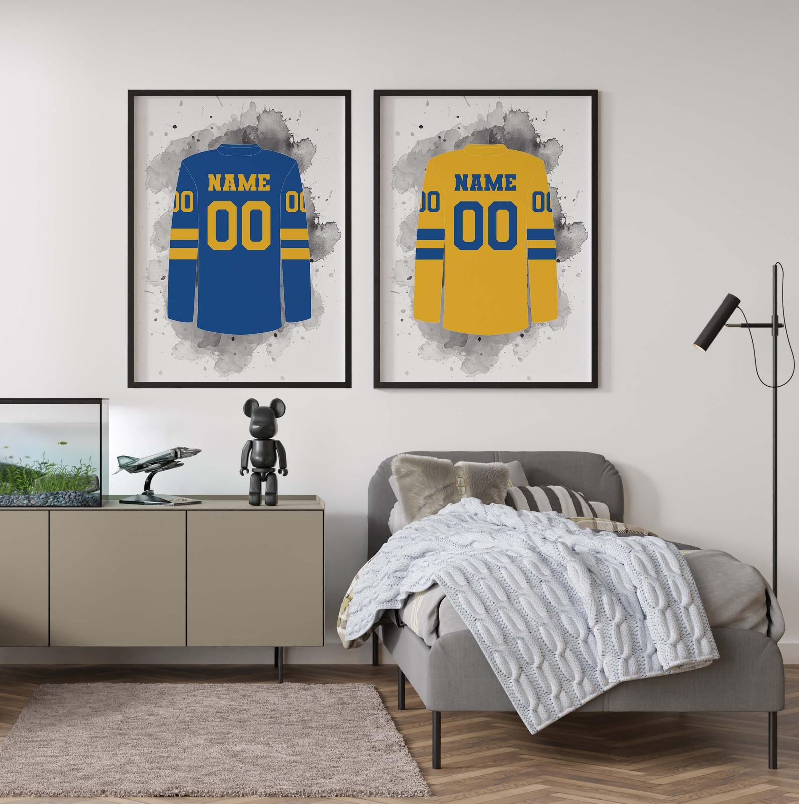Personaliserad Poster - Jersey Art / Set med 2