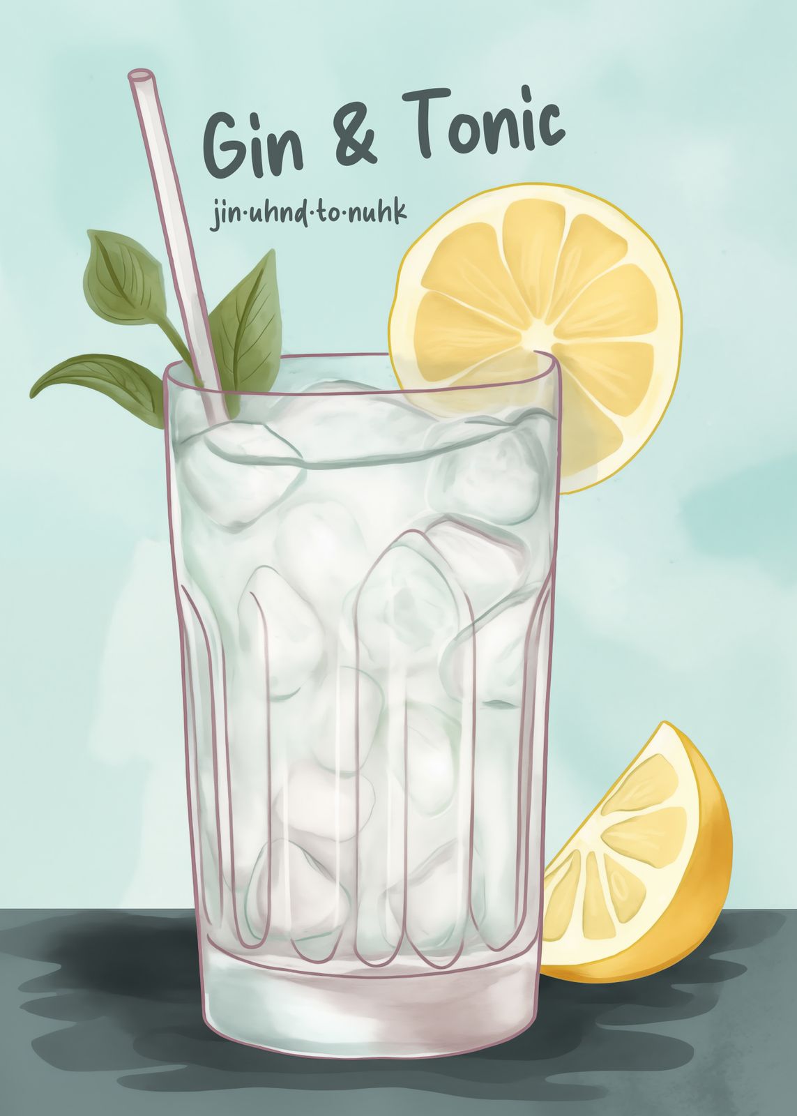 Affisch - Gin & Tonic