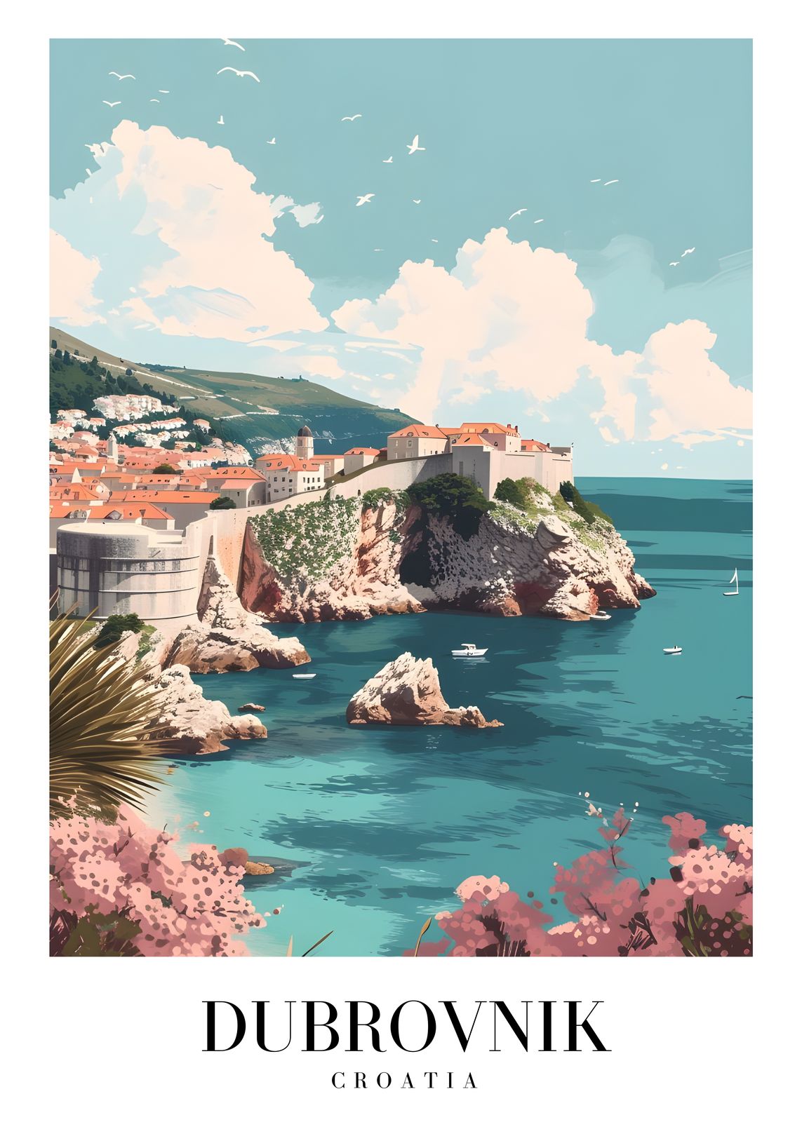 Poster - Dubrovnik Landskap