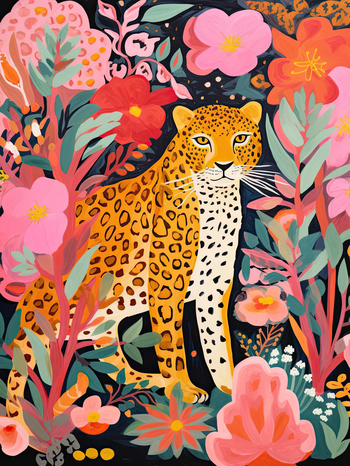 Poster - Levande Leopardskonst