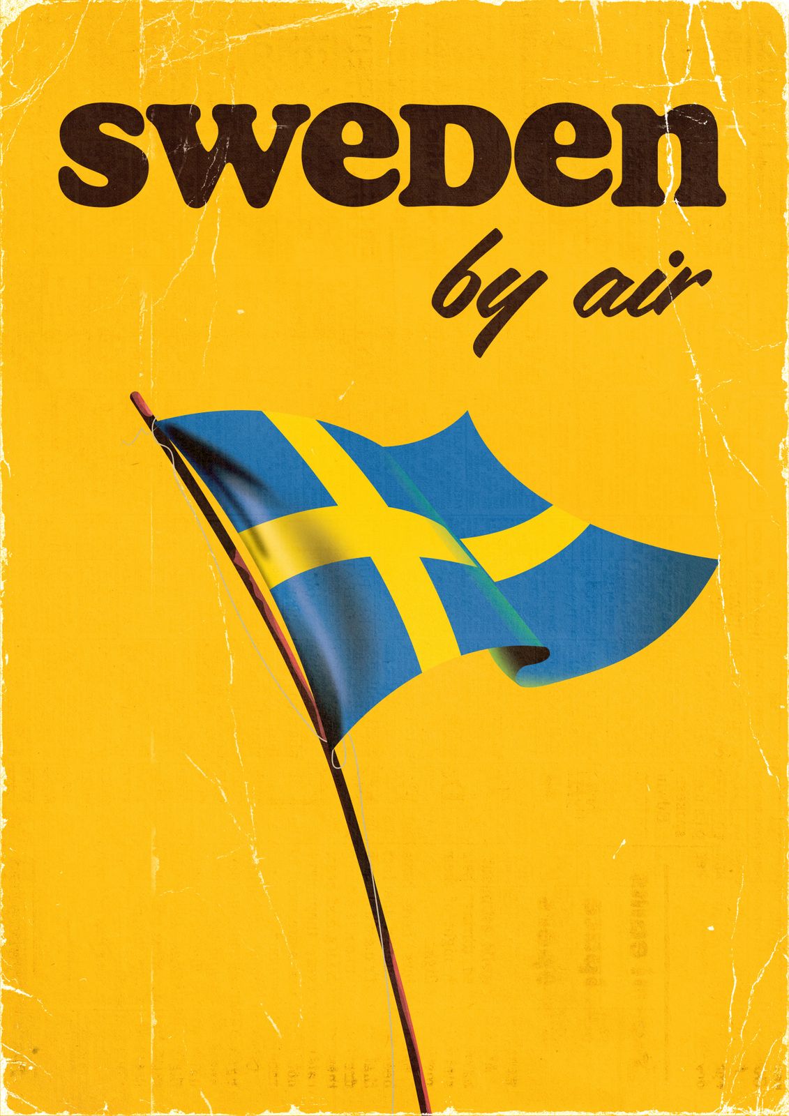 Poster - Sverige med Flyg