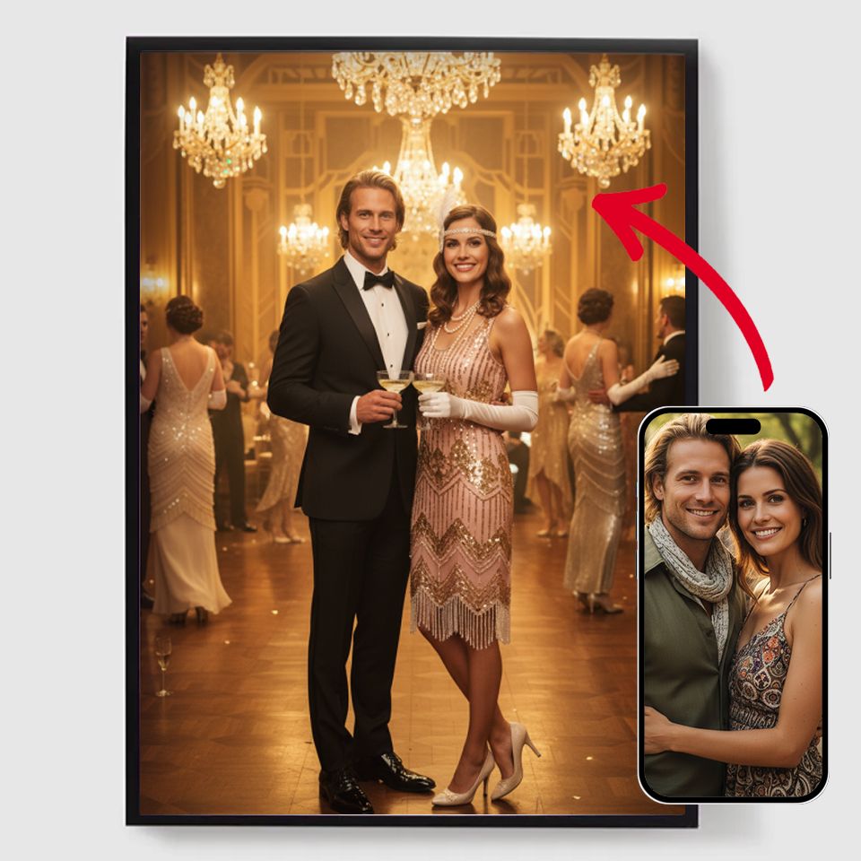 Personliga Posters - Gatsby Stil - AI Poster