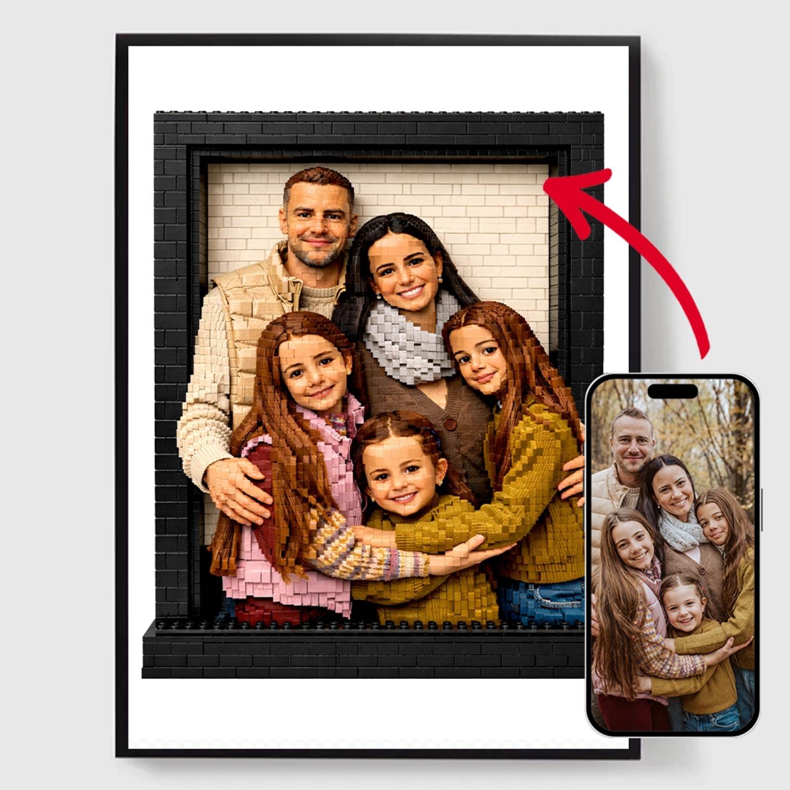 Personlig Poster - Tegelstil Familjeporträtt - AI Poster