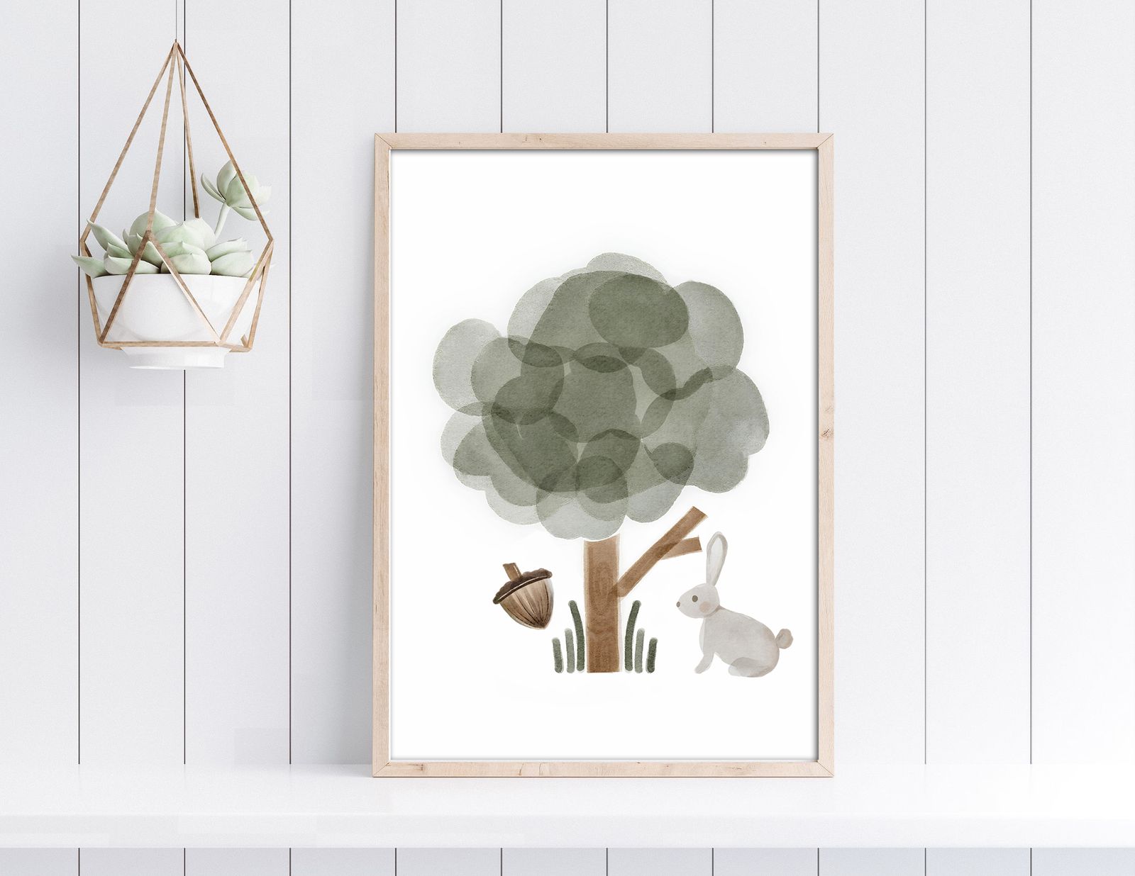 Träd och Kanin Poster