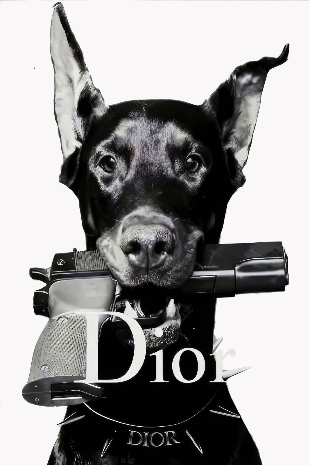 Poster - Hund Dior Design