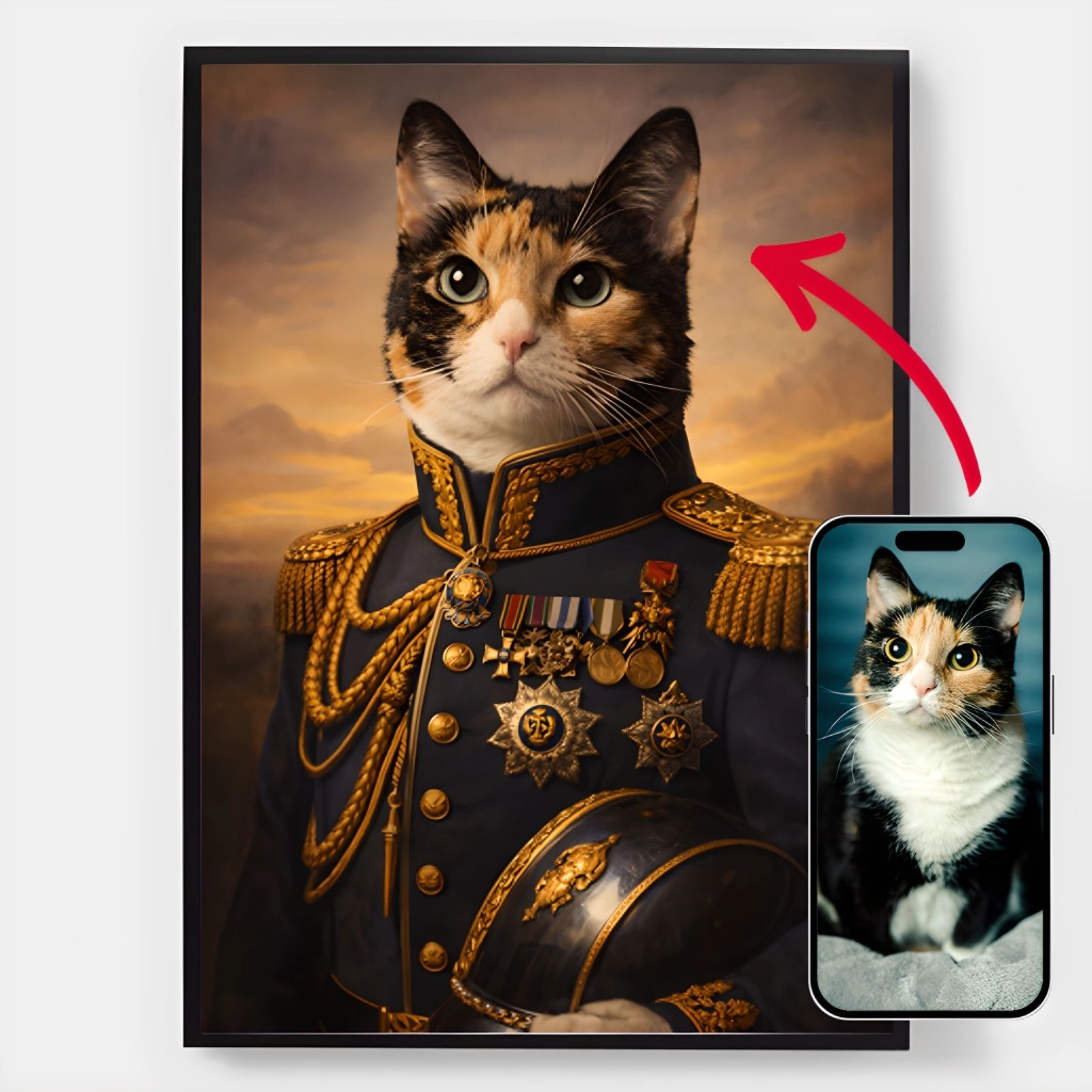 Personlig Poster - Den Silvera Husdjursmonarken - AI Poster
