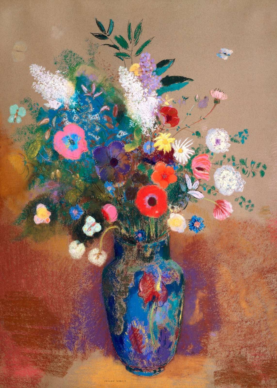 Poster - Blombukett av Odilon Redon