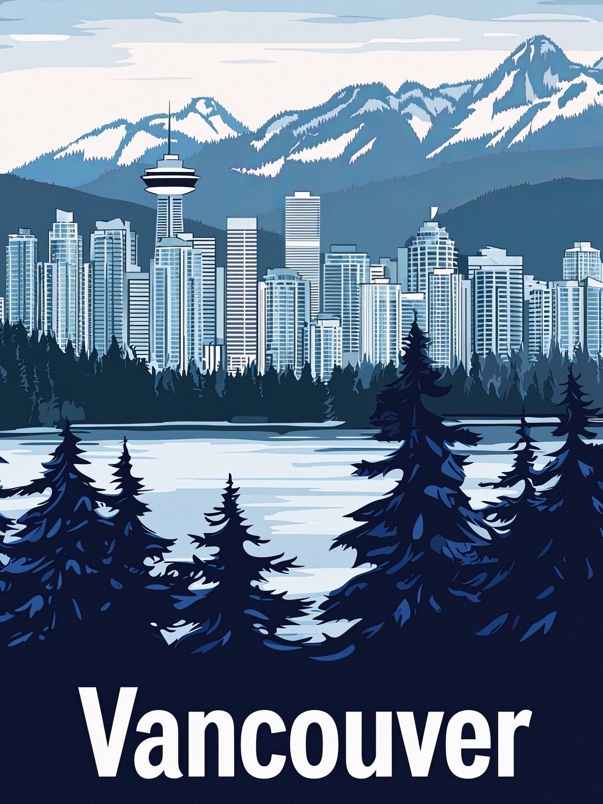 Poster - Vancouver Skyline