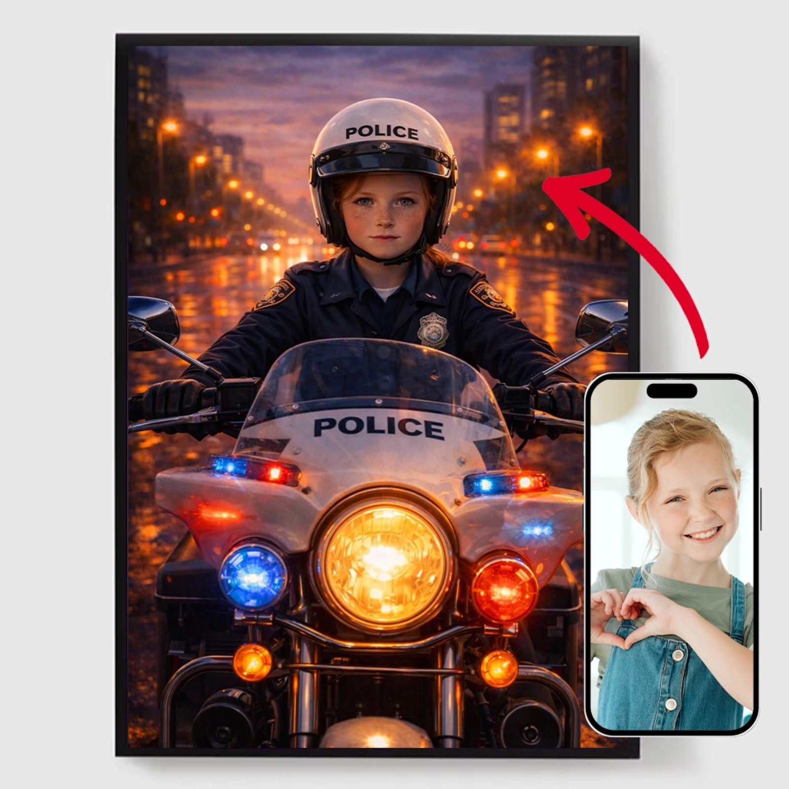 Personlig Poster - Barnpolispatrull - AI Poster