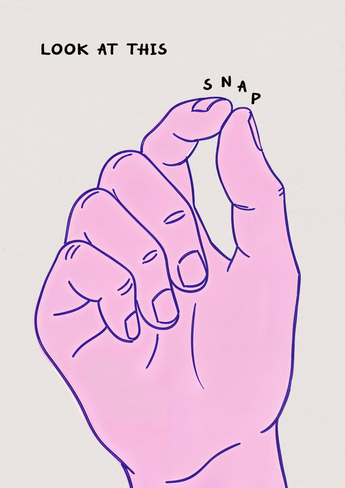 Poster - Handen Knäpper