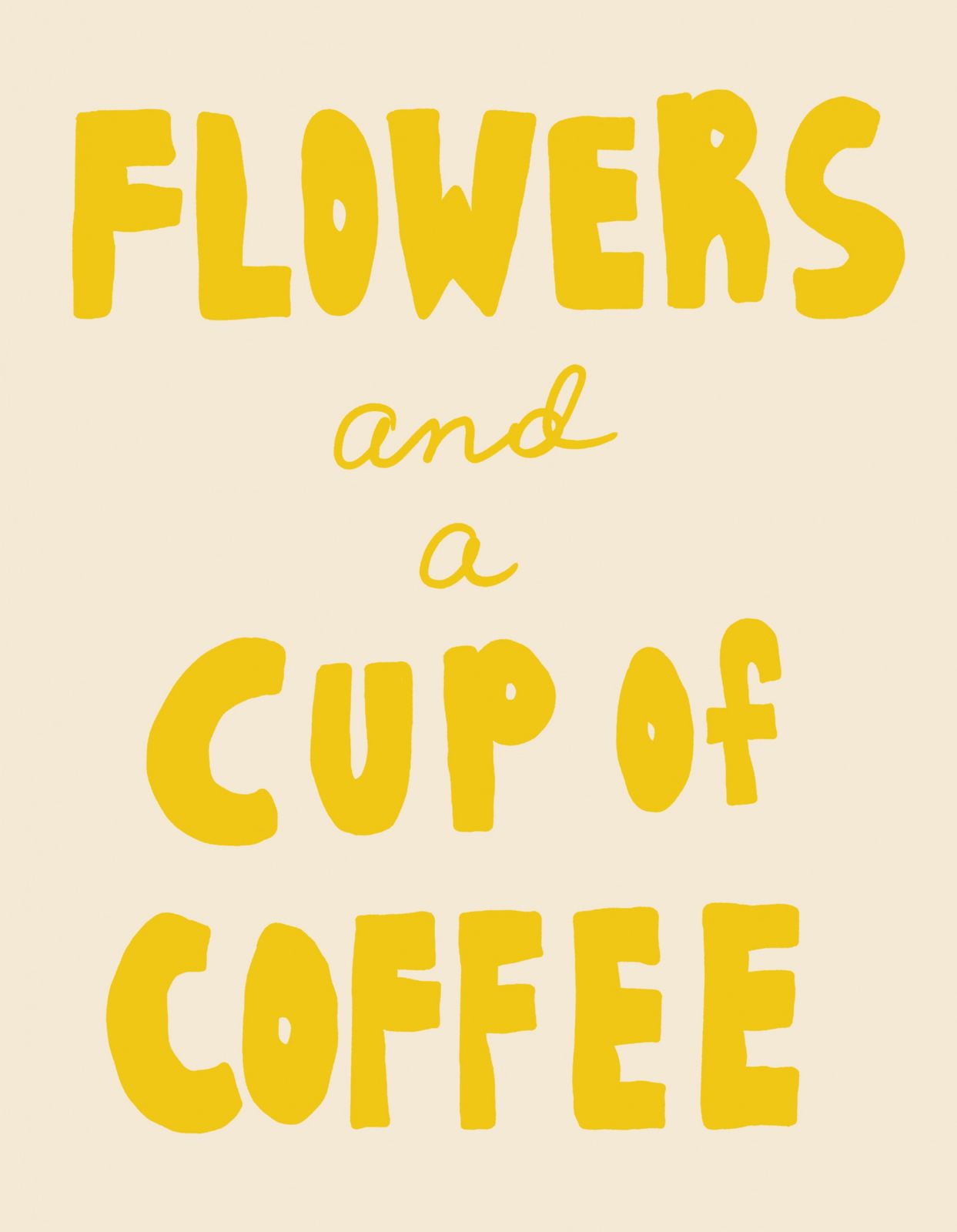 Poster - Blommor och Kaffe
