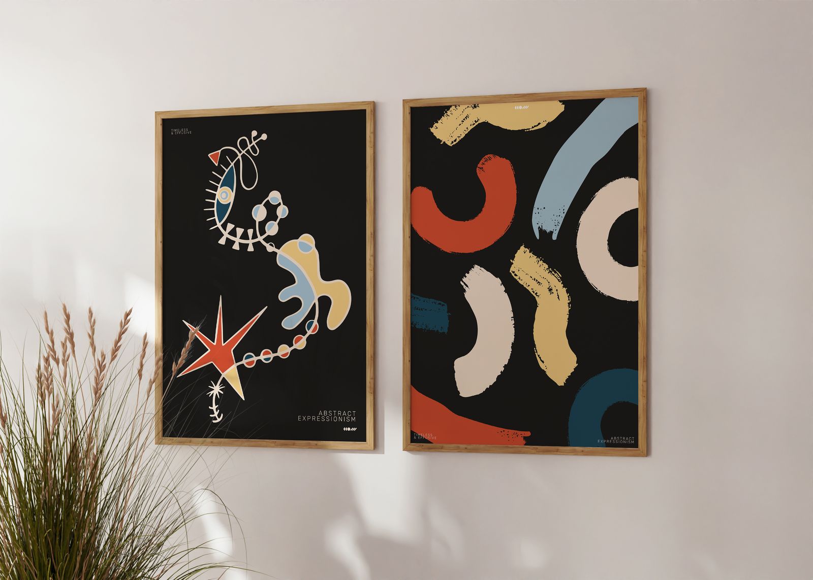 Affisch - Abstrakt Expressionism Set om 2