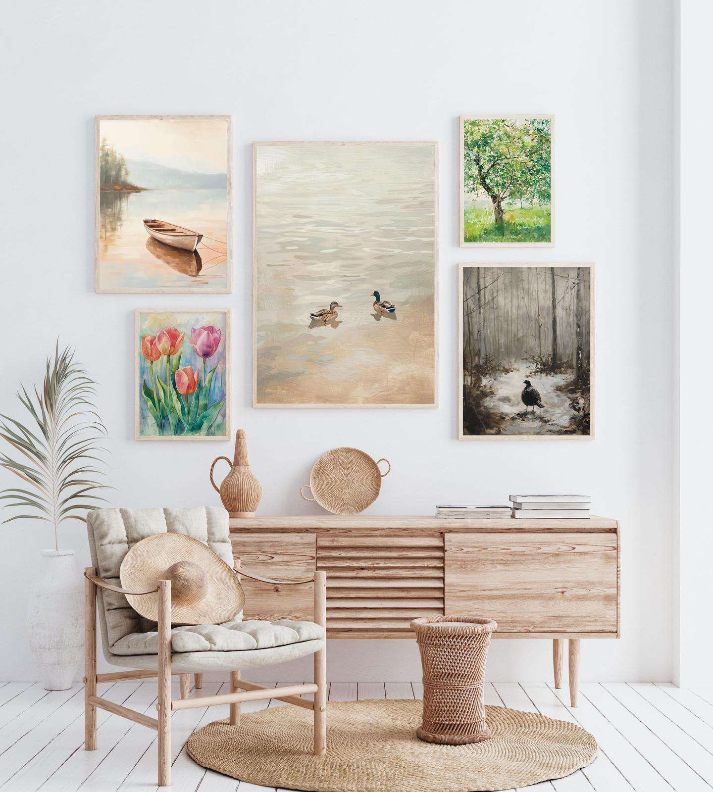 Poster - Naturscener / Set med 6
