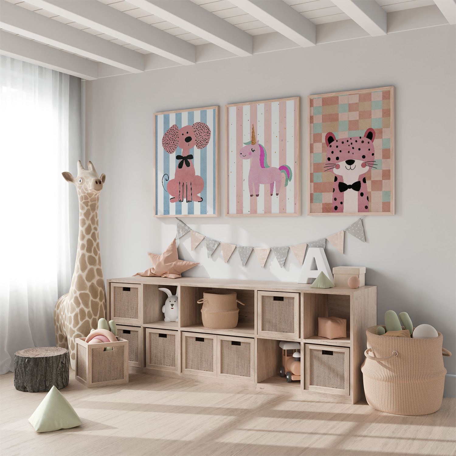 Poster - Söta Djur / Set av 3
