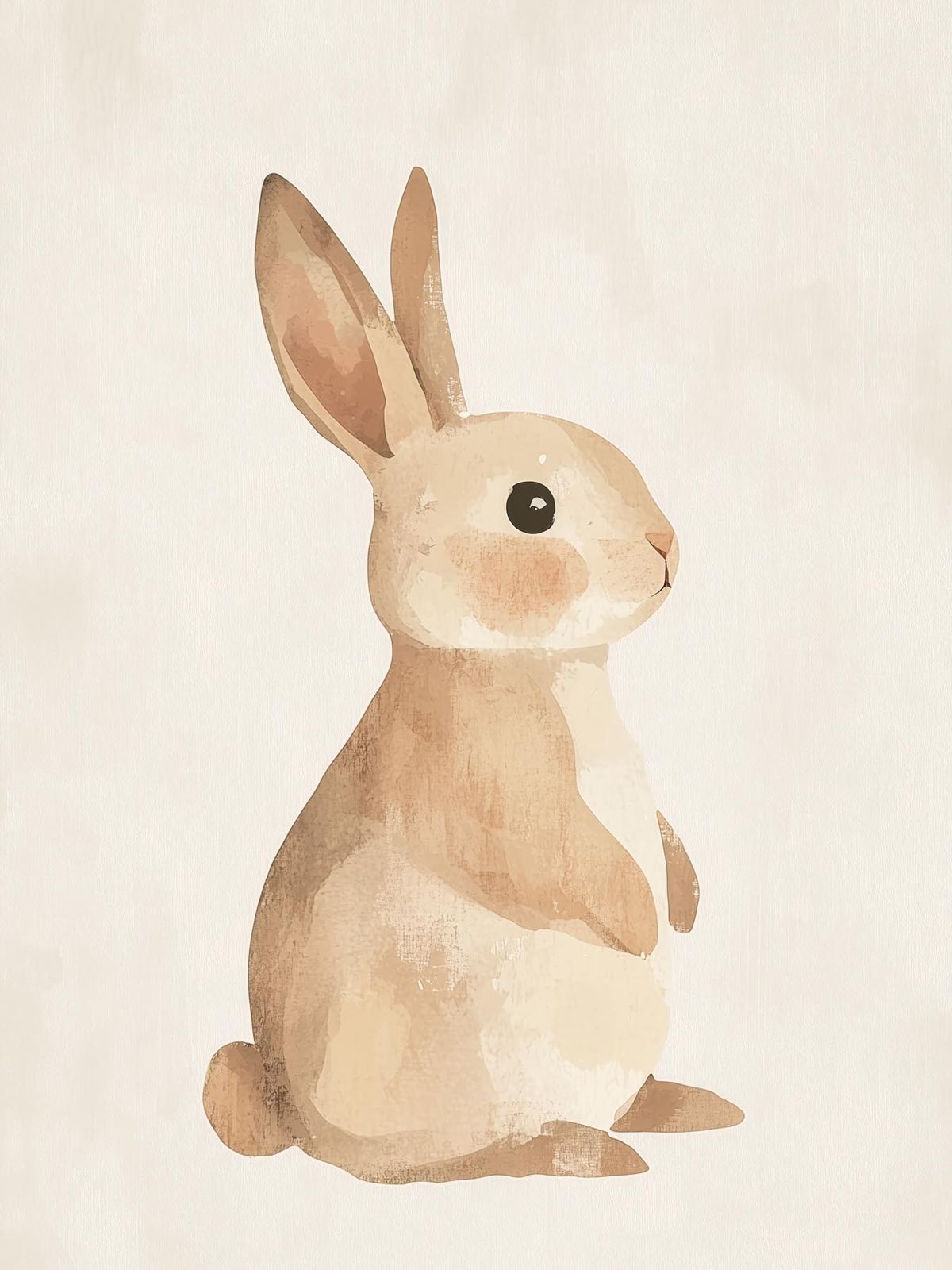 Poster - Söt Kanin Illustration