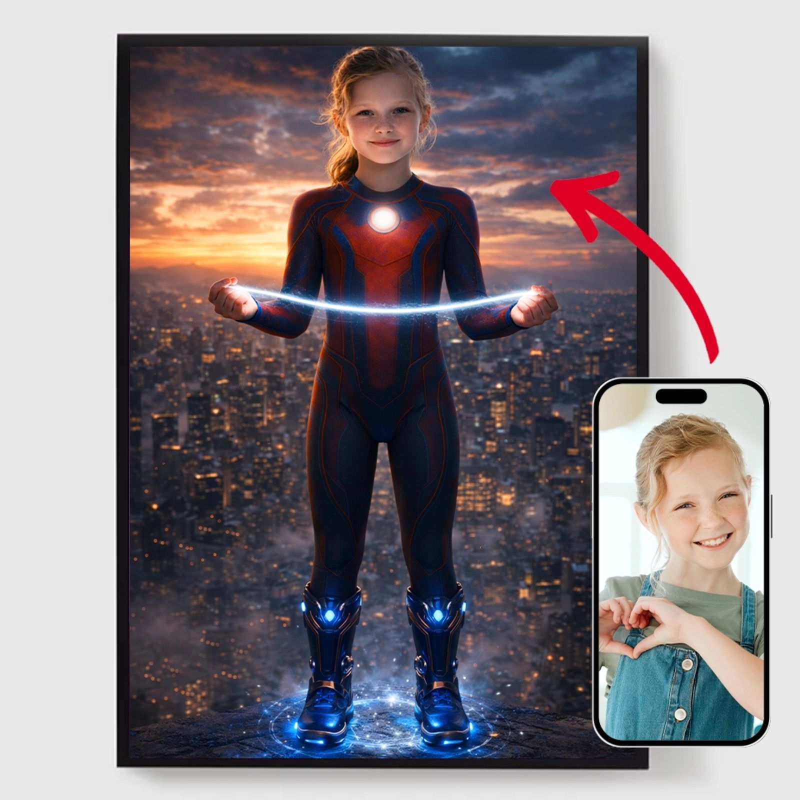 Personlig Poster - Spindelbarnhjälte - AI Poster