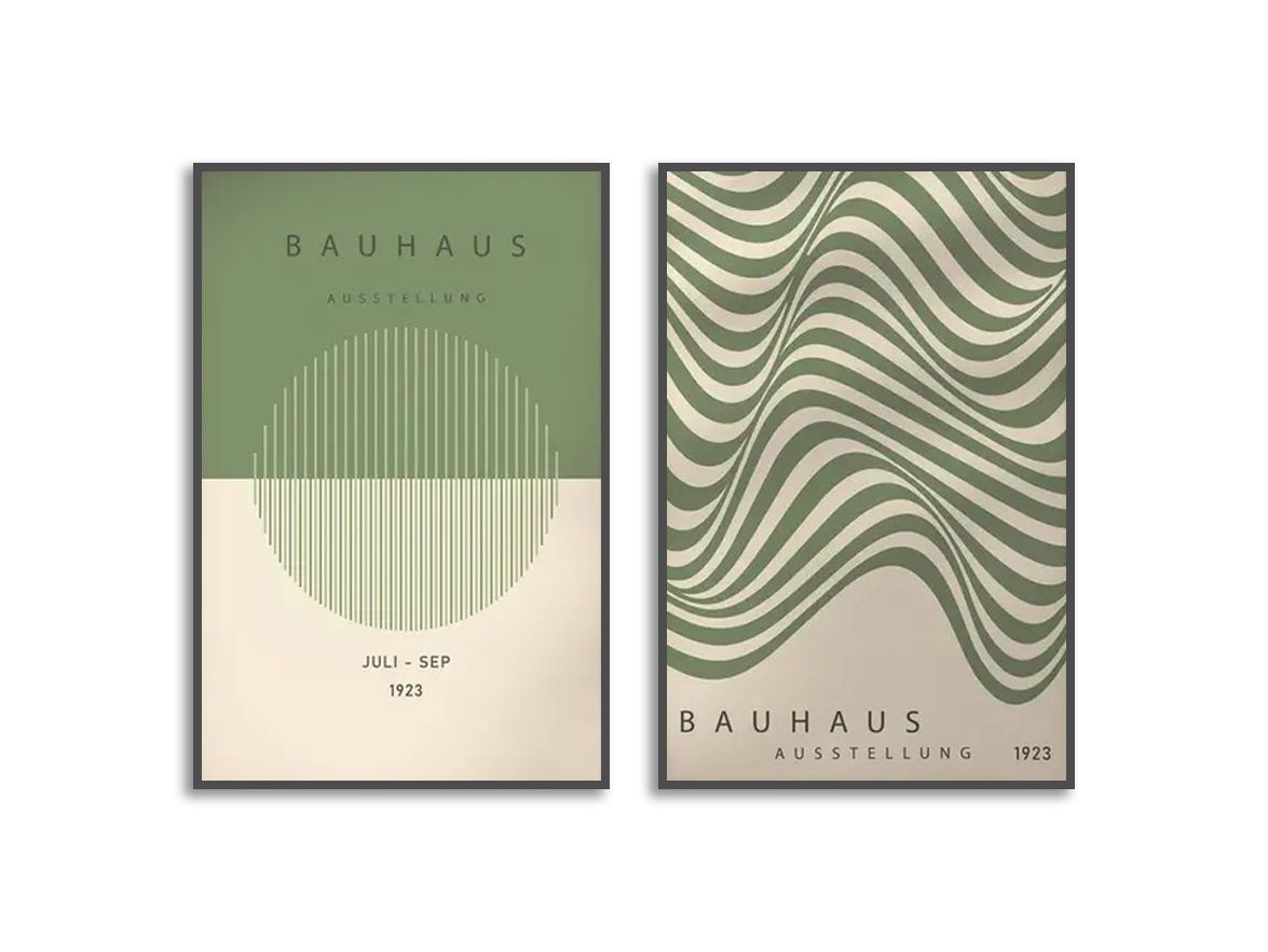 Poster - Bauhausutställning / Set av 2