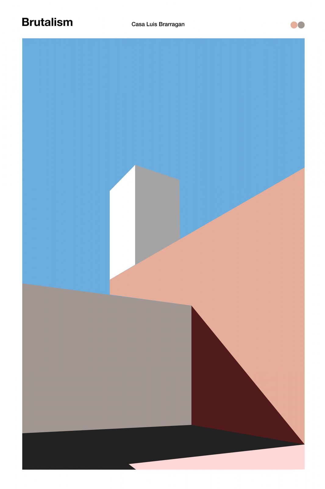 Poster - Brutalism Casa Luis Barragan
