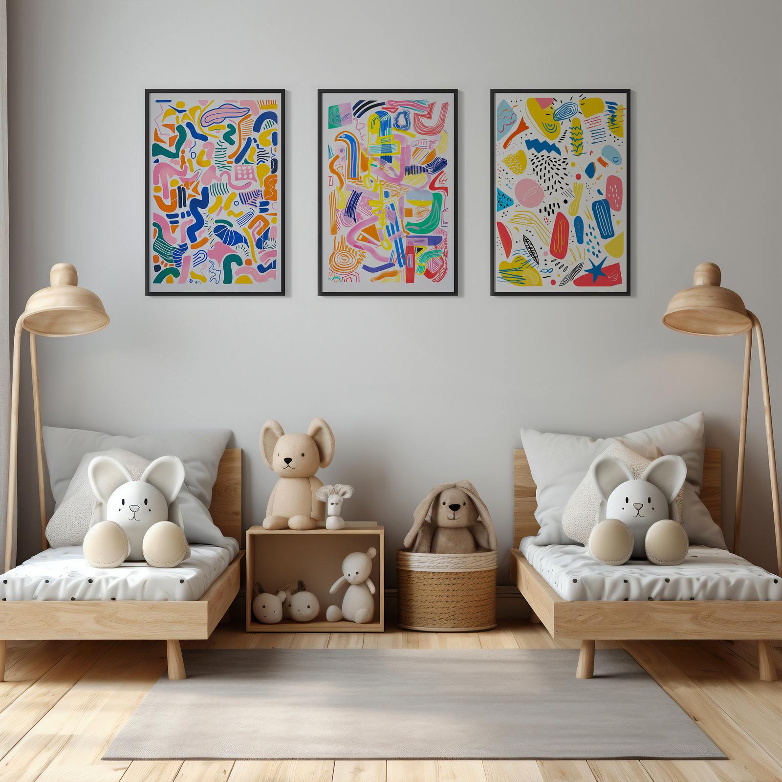 Poster - Abstract Vibrance / Set av 3