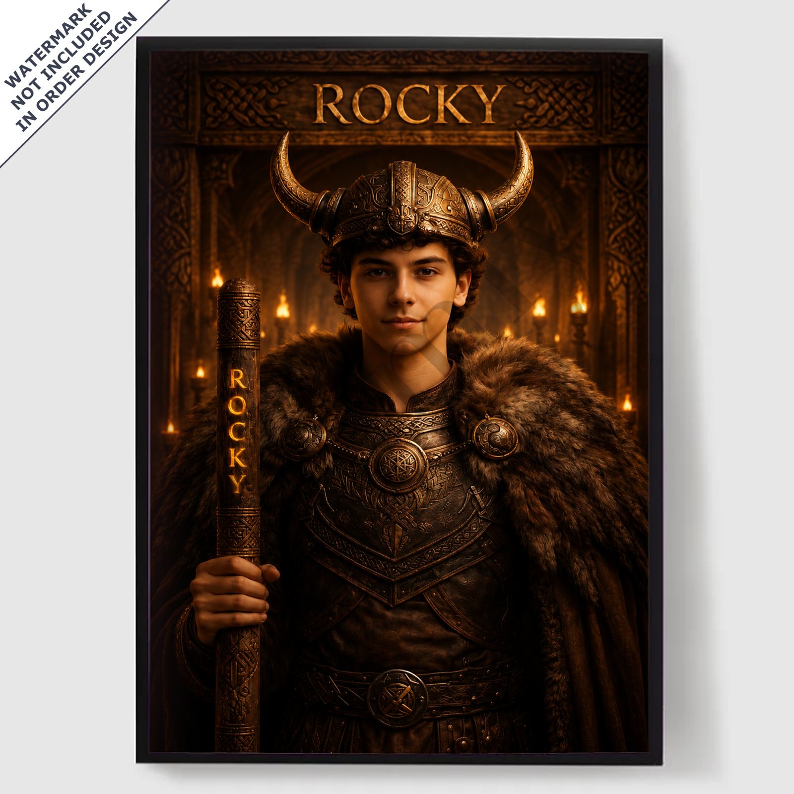 Personlig Poster - Vikingahövdingen - AI Poster