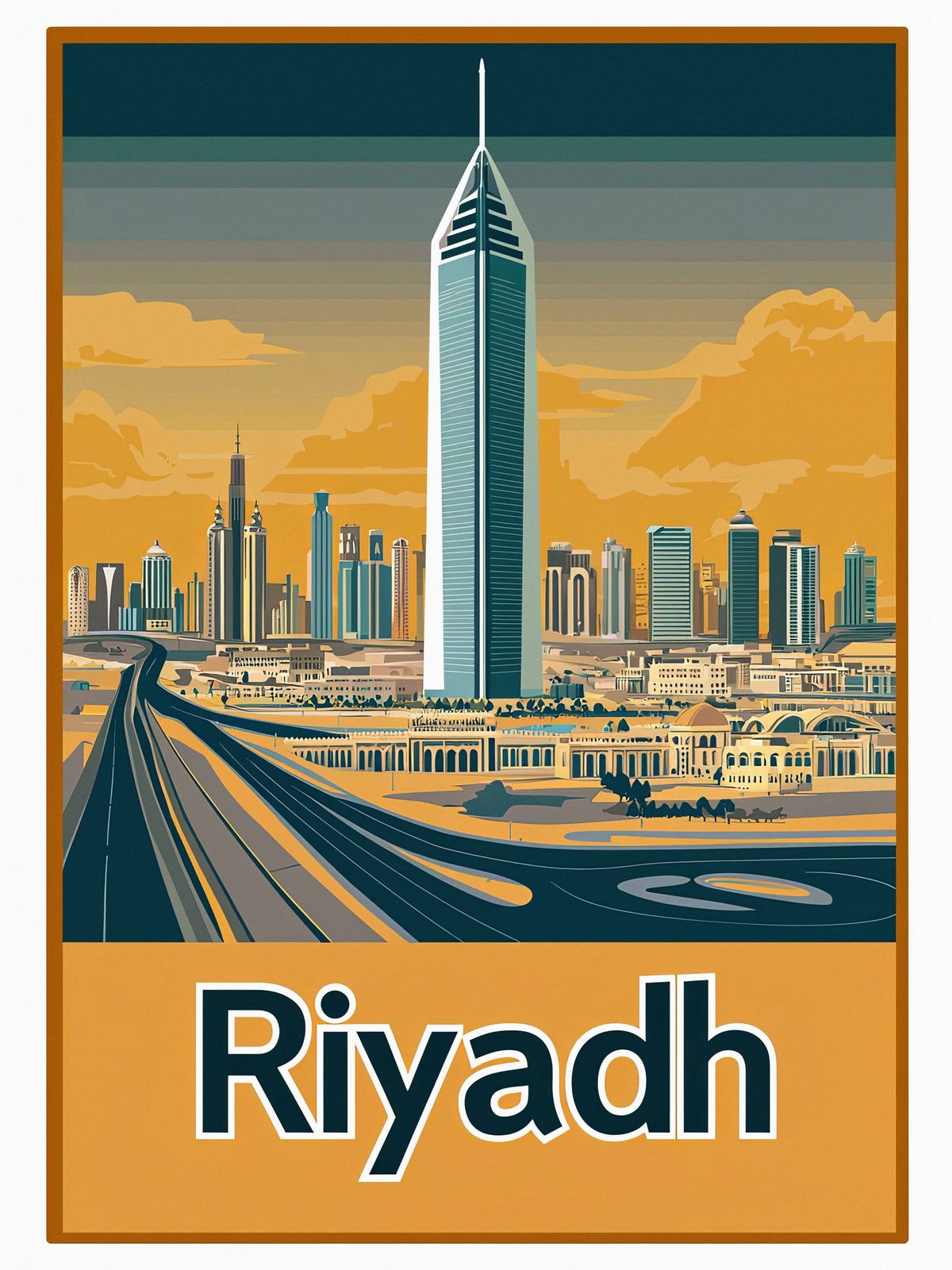 Affisch - Riyadh Cityscape