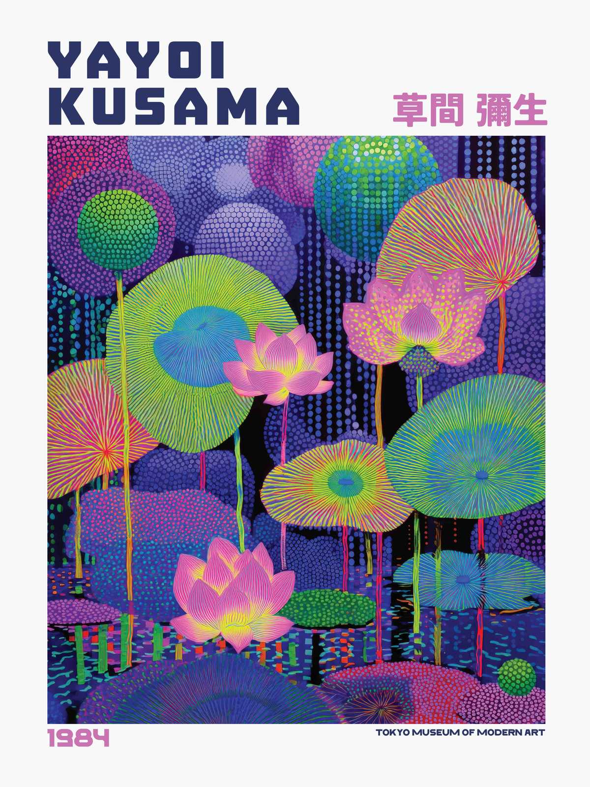 Poster - Yayoi Kusama Lotusblommor