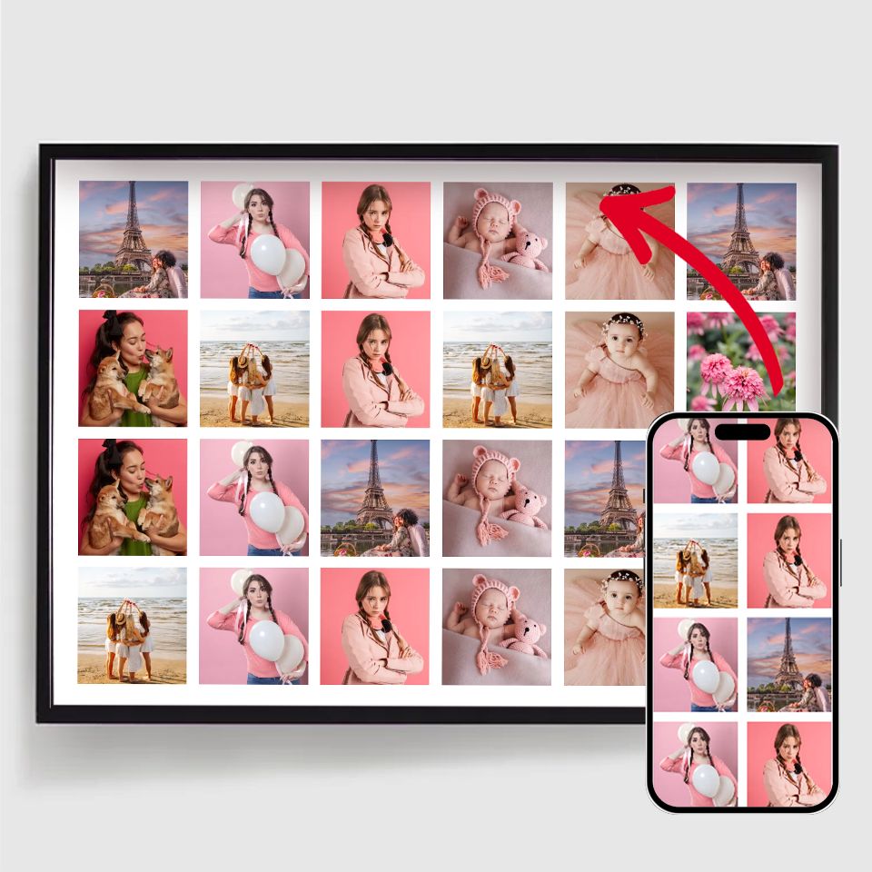 Personalised Posters – Upload your own images – 24 Photos Horizontal